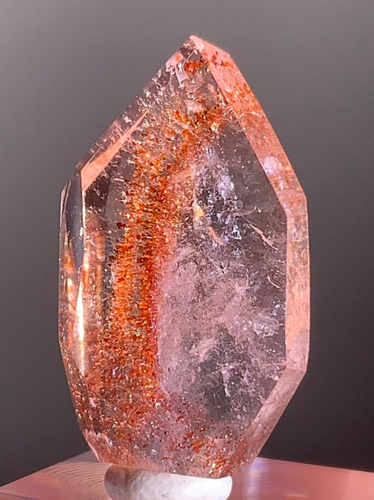 Harlequin Quartz Polished Freeform – Gold Strawberry Quartz from Madagascar