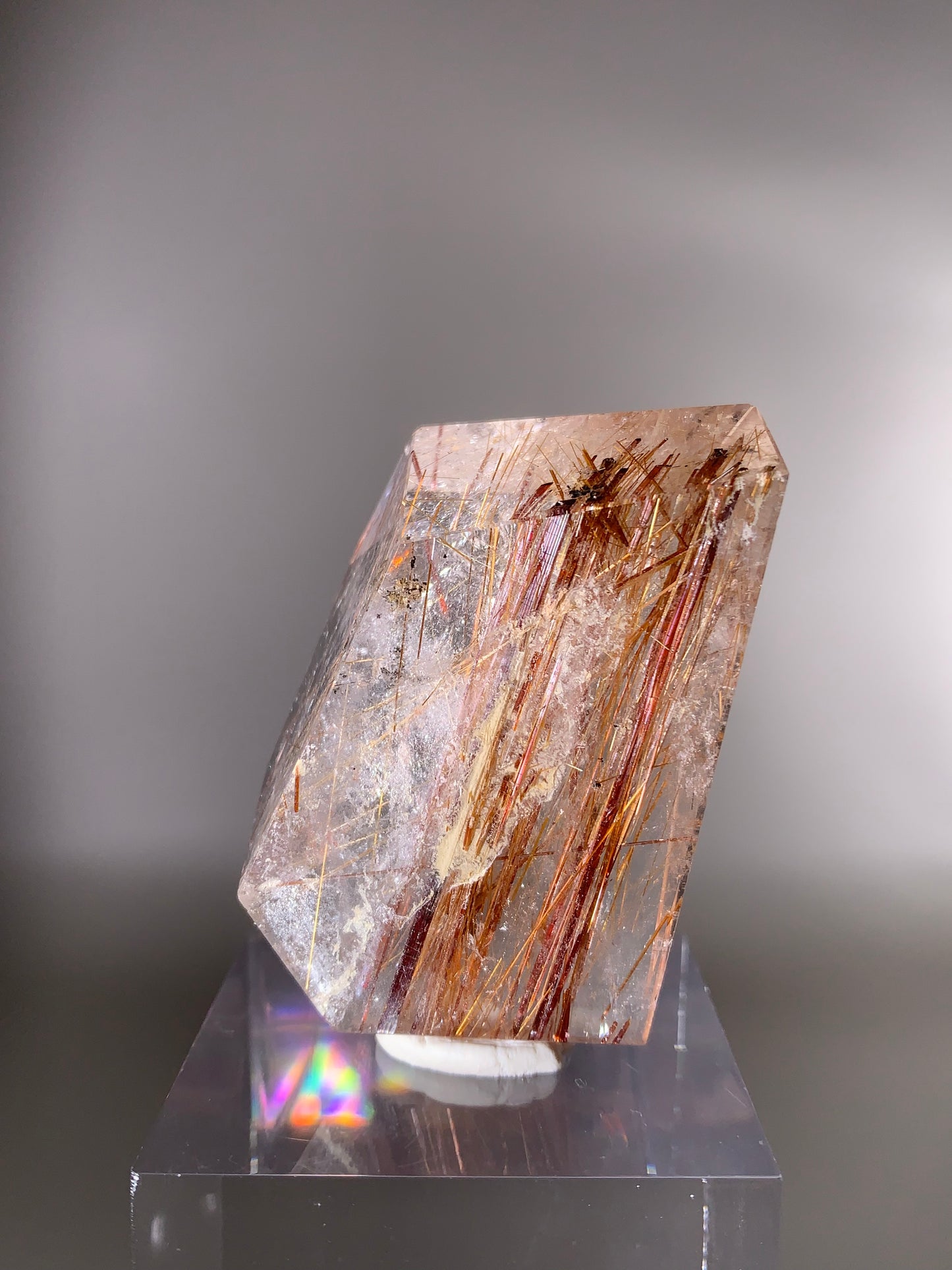 Rare Red & Gold Rutile Quartz Polished Freeform
