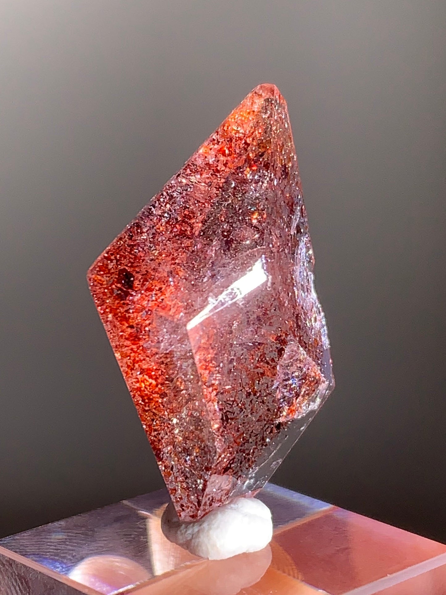 Harlequin Quartz Polished Freeform – Gold Strawberry Quartz from Madagascar