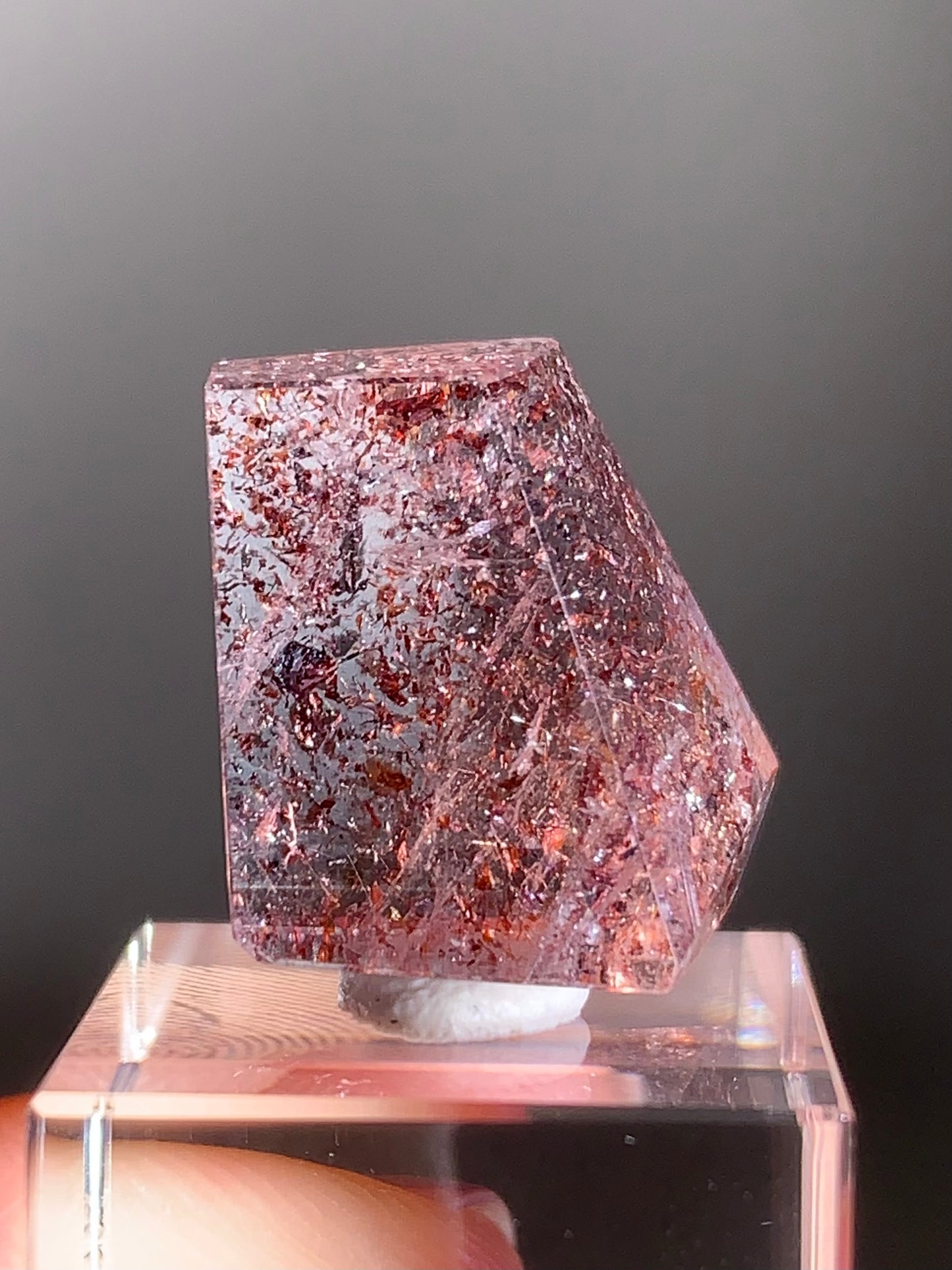 Harlequin Quartz Polished Freeform – Gold Strawberry Quartz from Madagascar