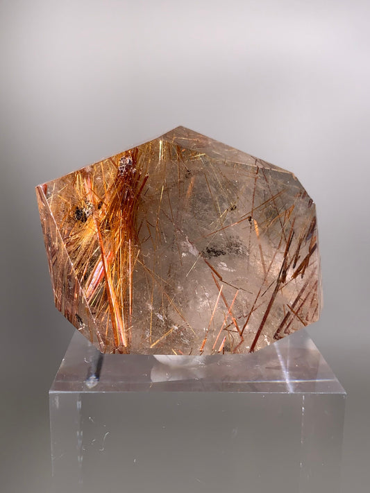 Rare Red & Gold Rutile Quartz Polished Freeform