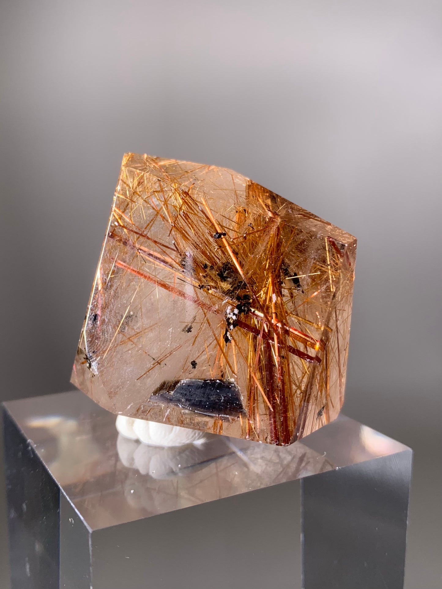 Rare Red & Gold Rutile Quartz Polished Freeform