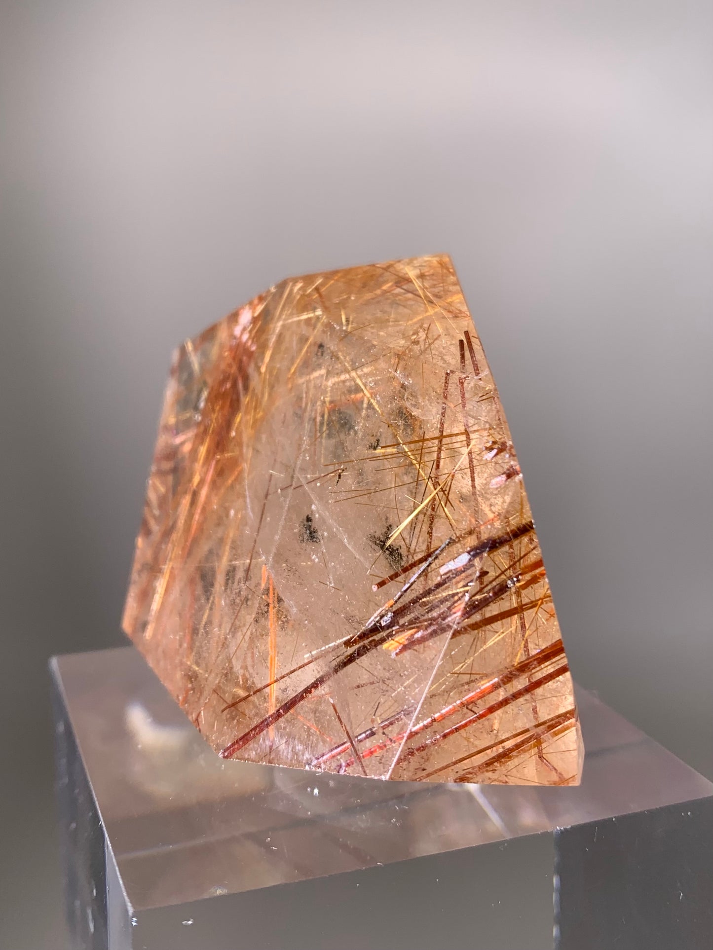 Rare Red & Gold Rutile Quartz Polished Freeform
