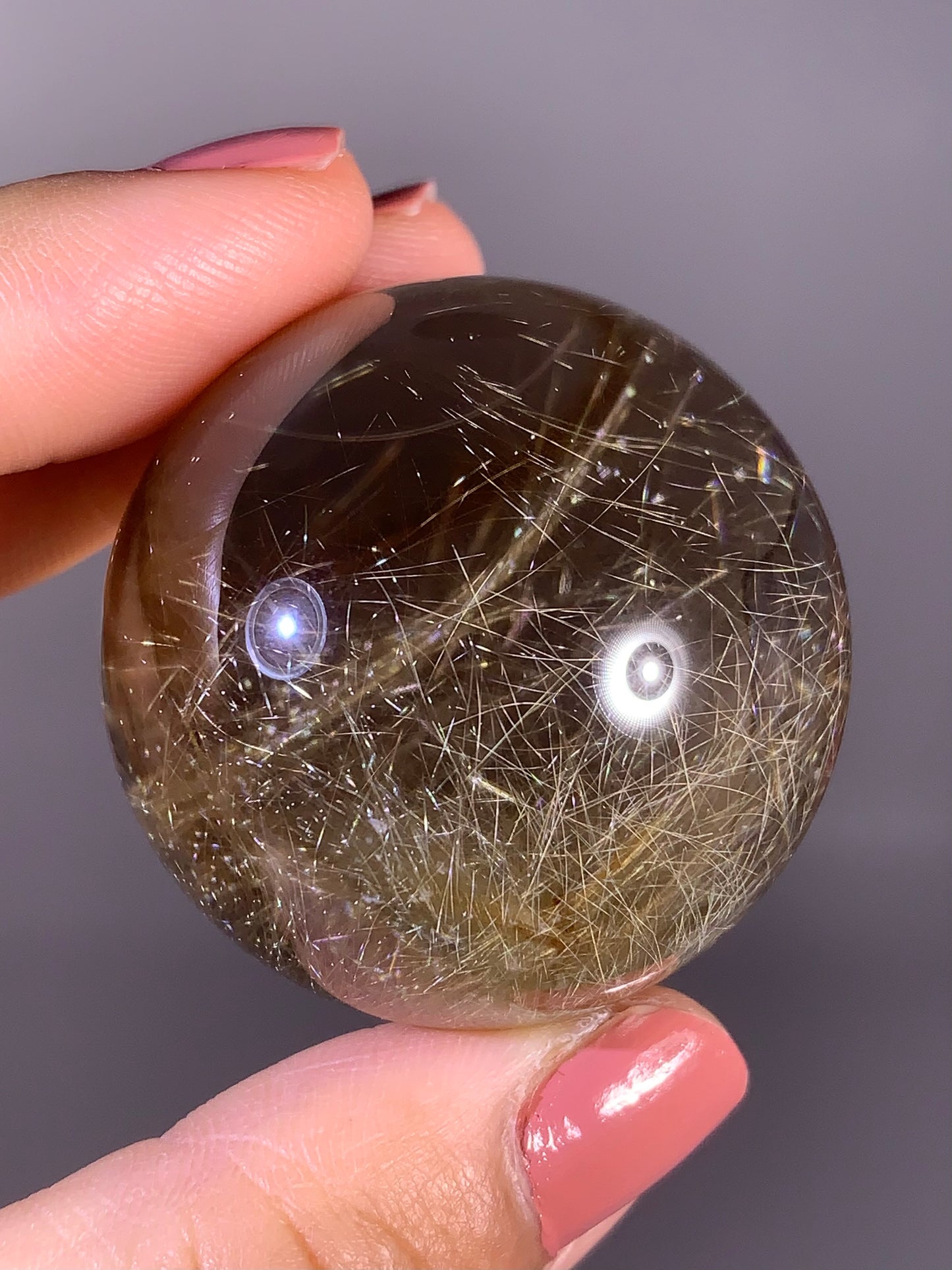 Collector’s Grade Gold Shooting Star Rutile Quartz Sphere from Brazil