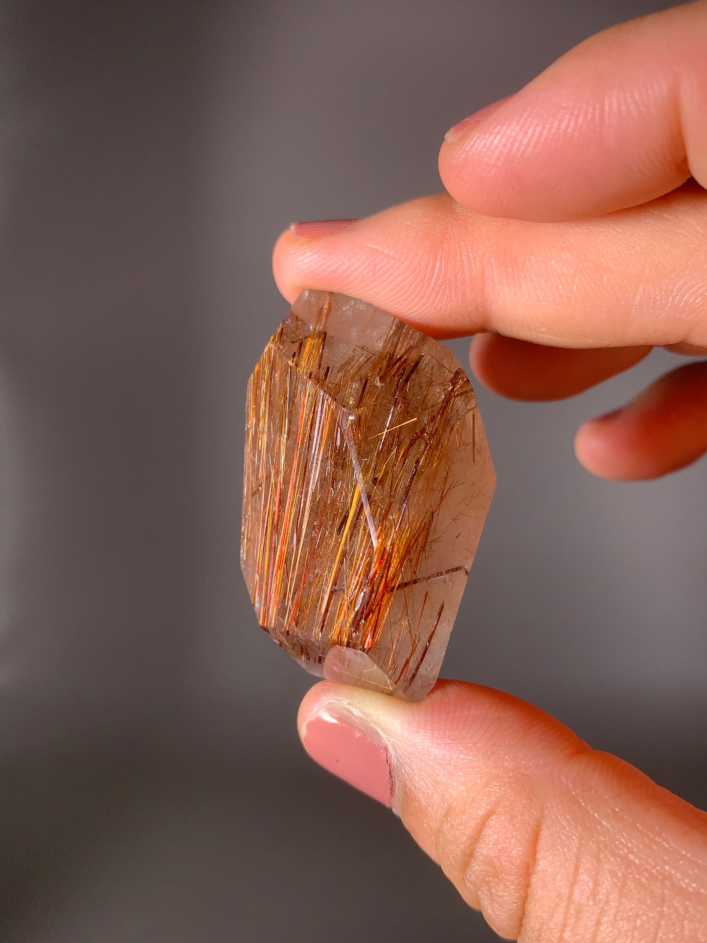 Red & Gold Rutile Quartz Polished Freeform