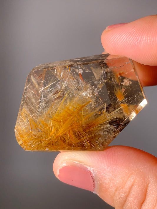 Gold Rutile Quartz Polished Freeform