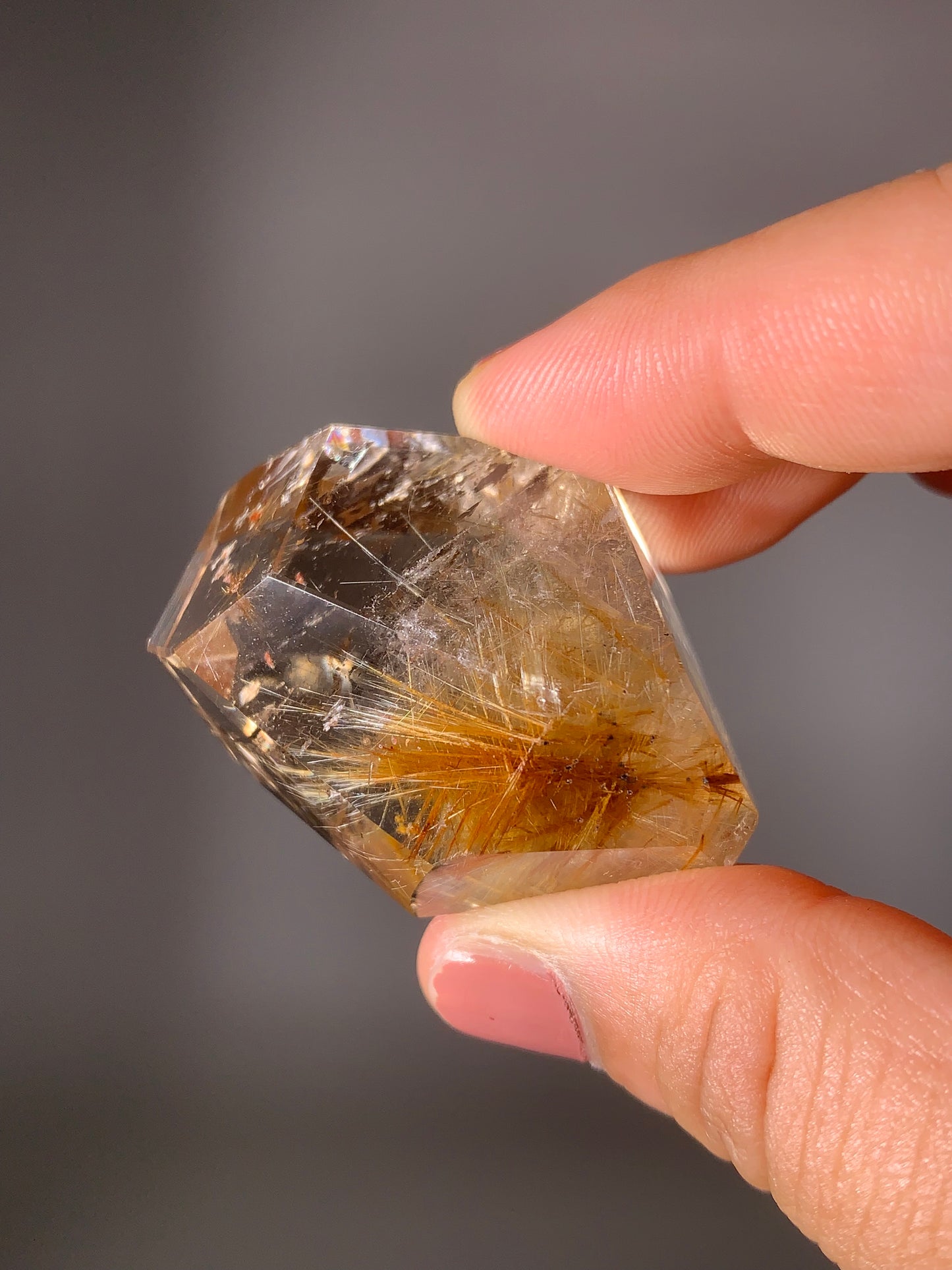 Gold Rutile Quartz Polished Freeform