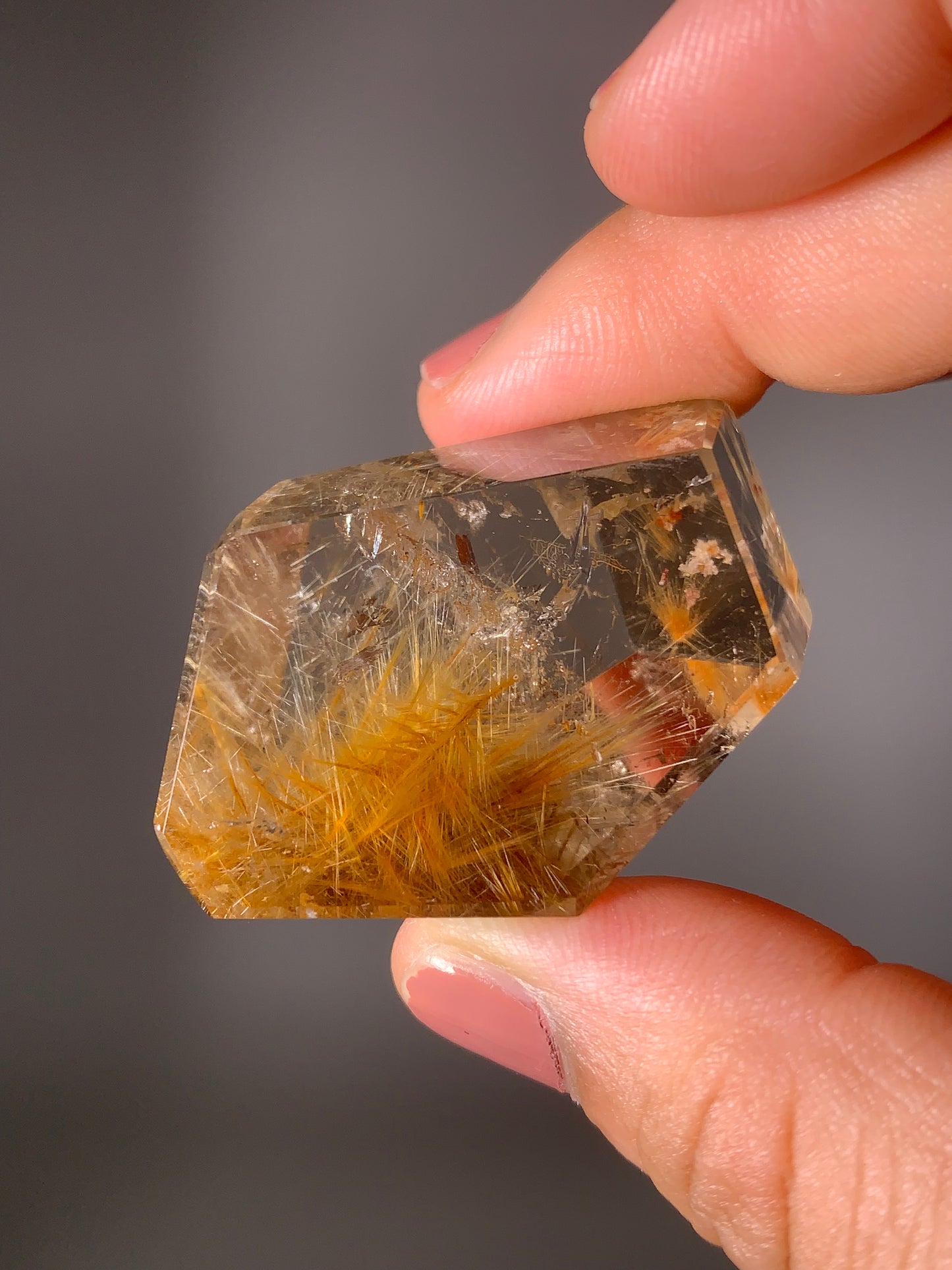 Gold Rutile Quartz Polished Freeform