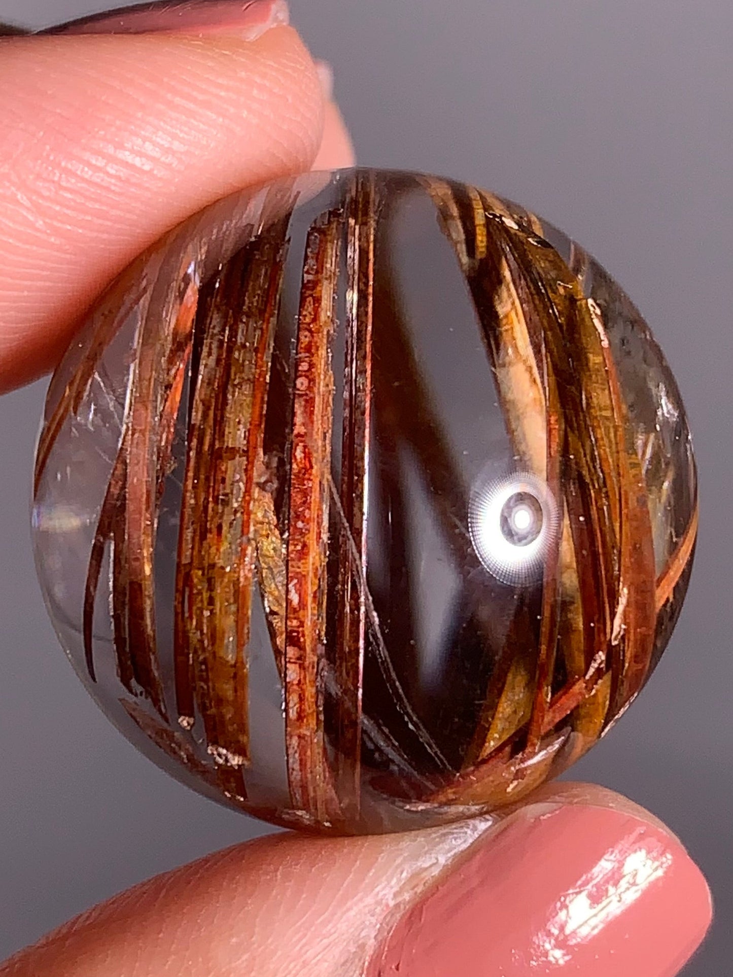 High-Quality Tourmaline Included Quartz Sphere – Madagascar Collector Specimen