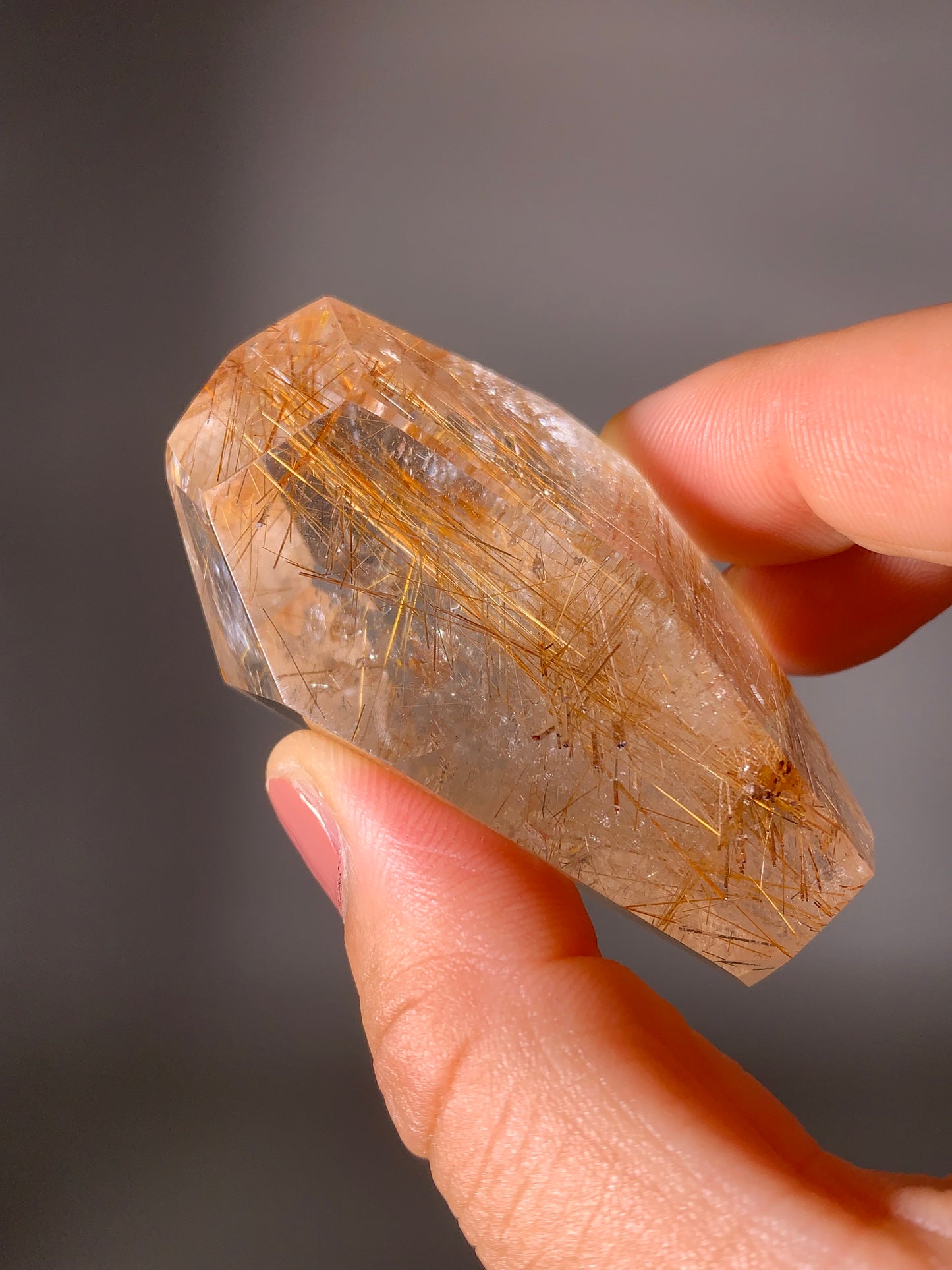 Gold Rutile Quartz Polished Freeform