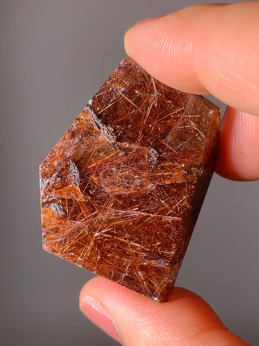 Red Copper & Gold Rutile Polished Freeform