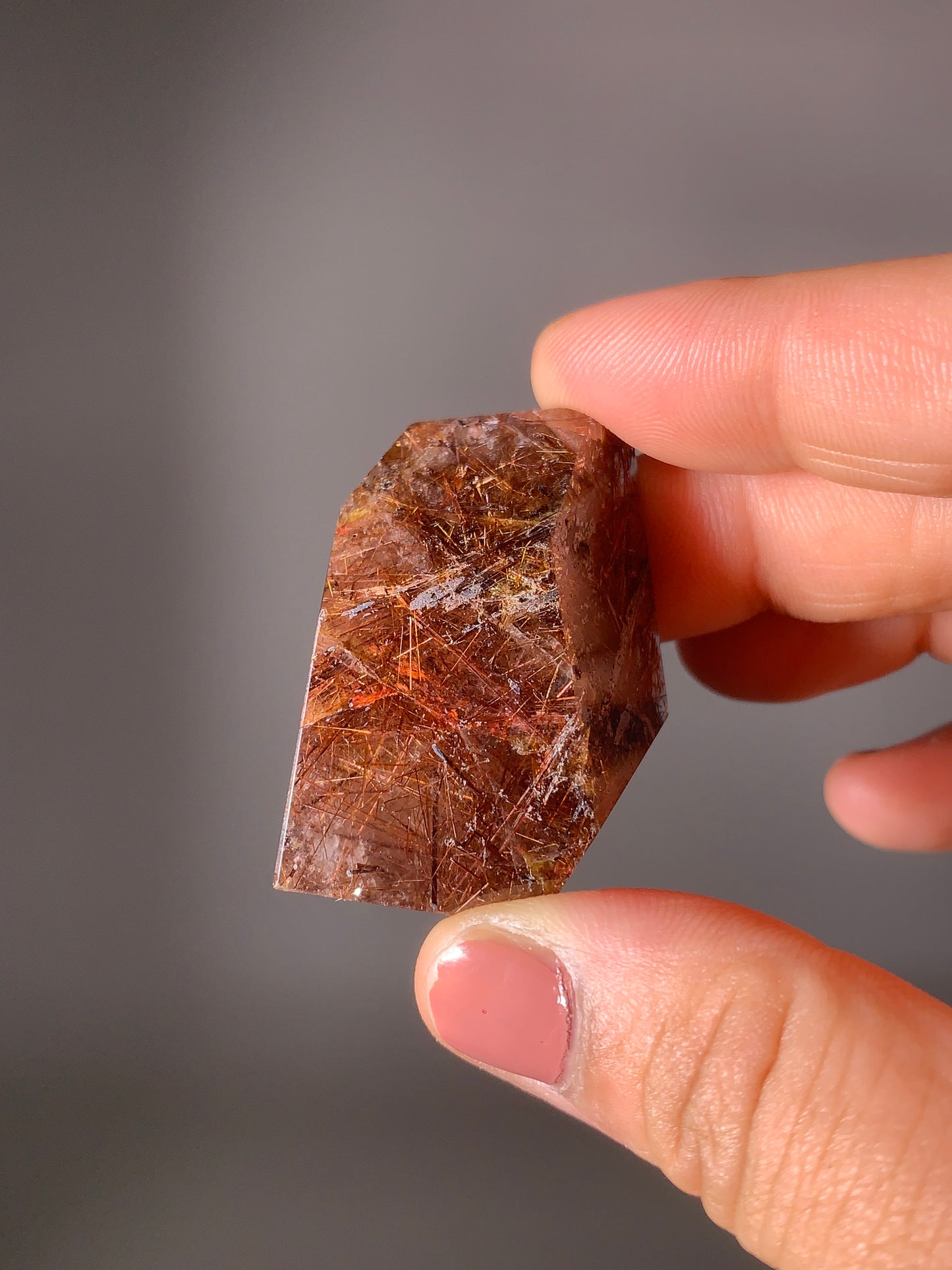 Red Copper & Gold Rutile Polished Freeform