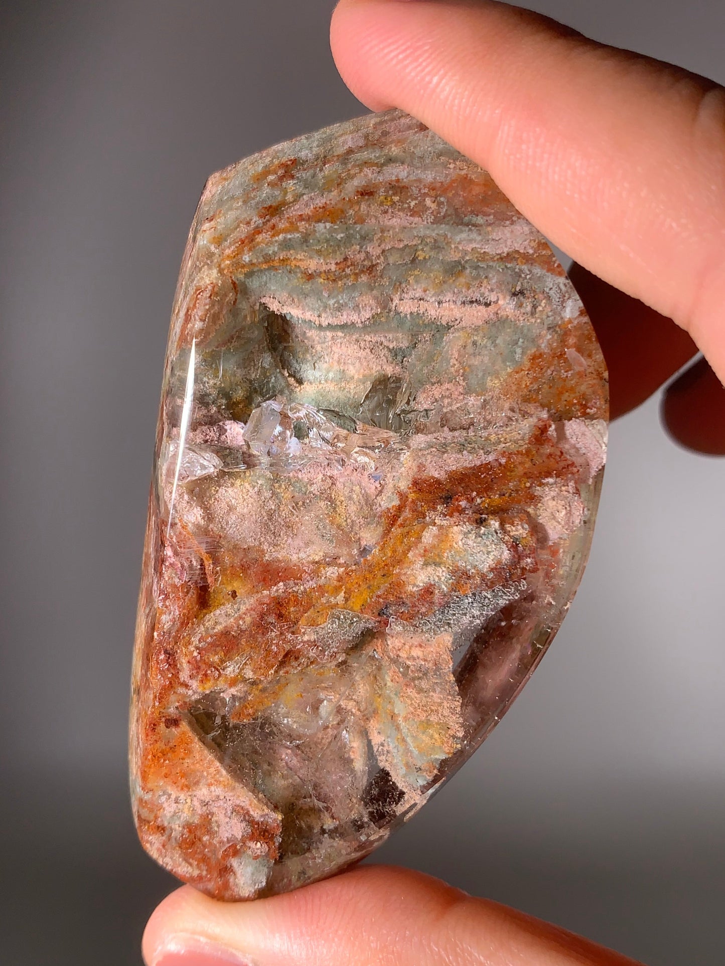 Colorful Garden Quartz Polished Freeform Brazil