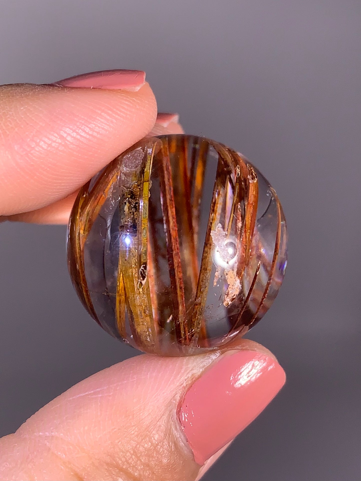 High-Quality Tourmaline Included Quartz Sphere – Madagascar Collector Specimen