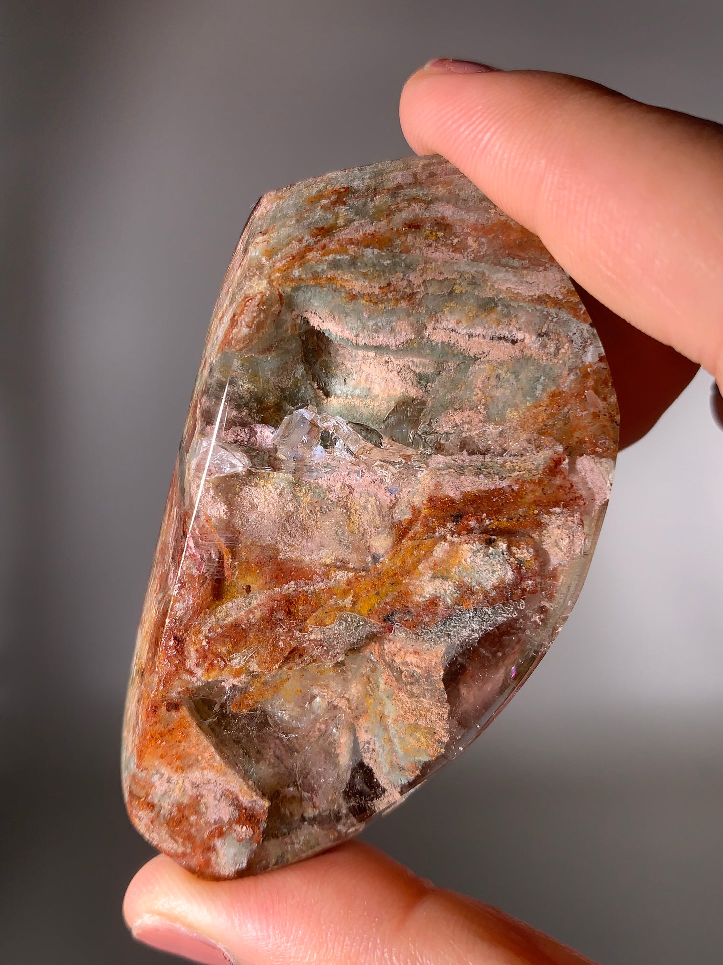 Colorful Garden Quartz Polished Freeform Brazil