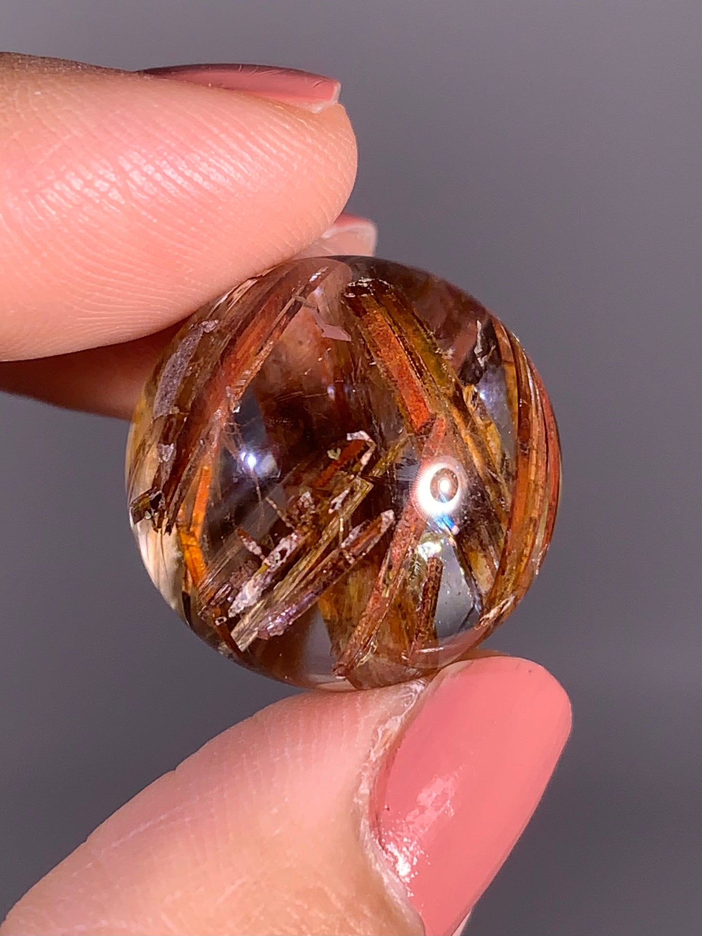 High-Quality Tourmaline Included Quartz Sphere – Madagascar Collector Specimen