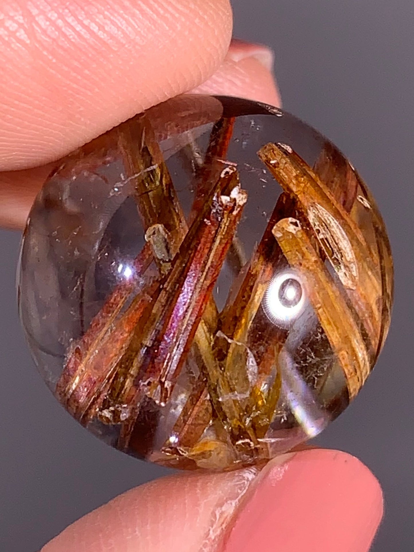 High-Quality Tourmaline Included Quartz Sphere – Madagascar Collector Specimen