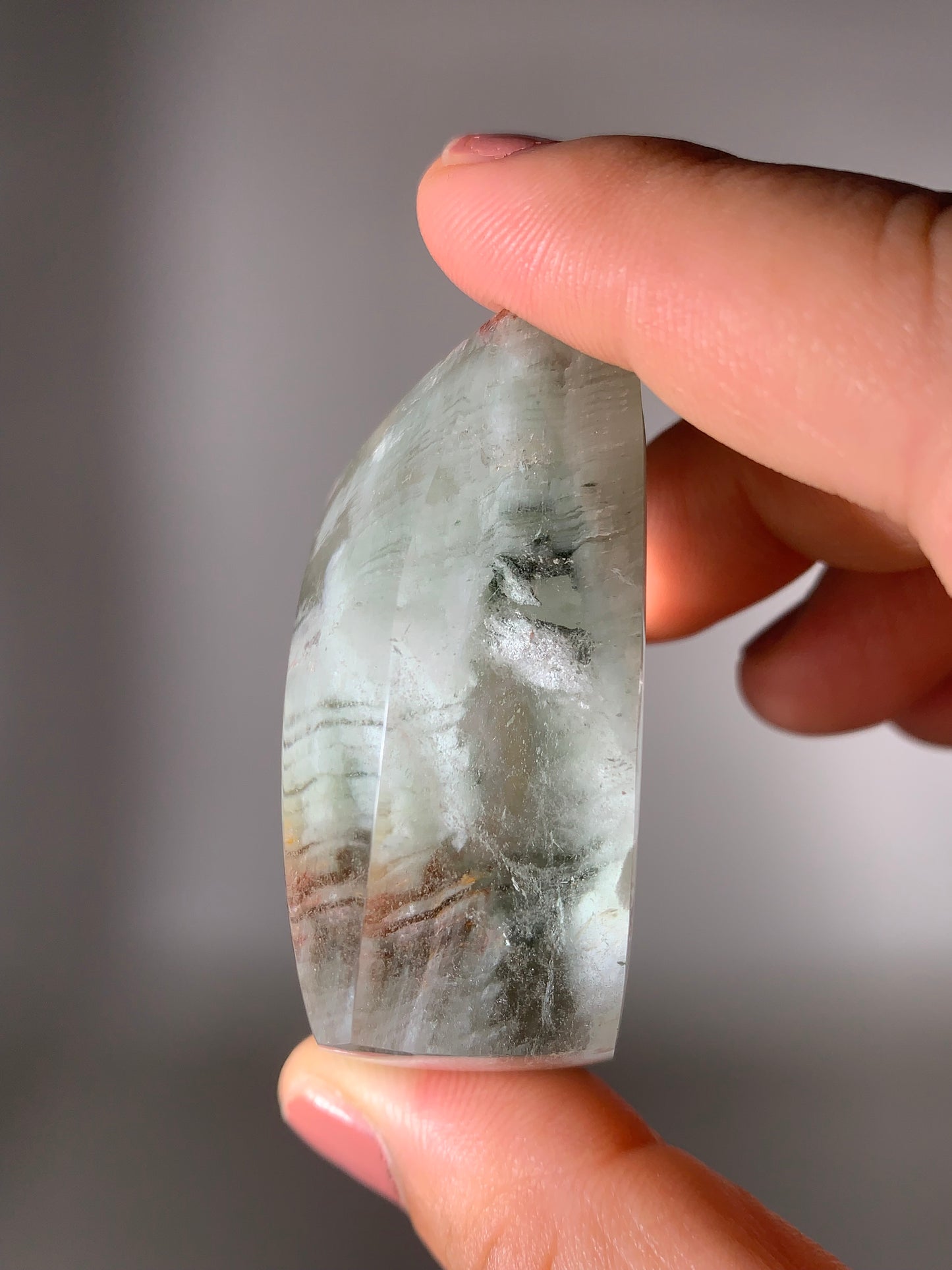 Seafoam Green Garden Quartz Polished Freeform Brazil