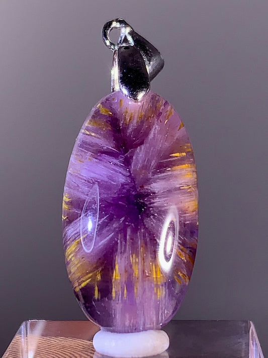 High-Quality Brazilian Auralite 23 Pendant – S925 Sterling Silver
