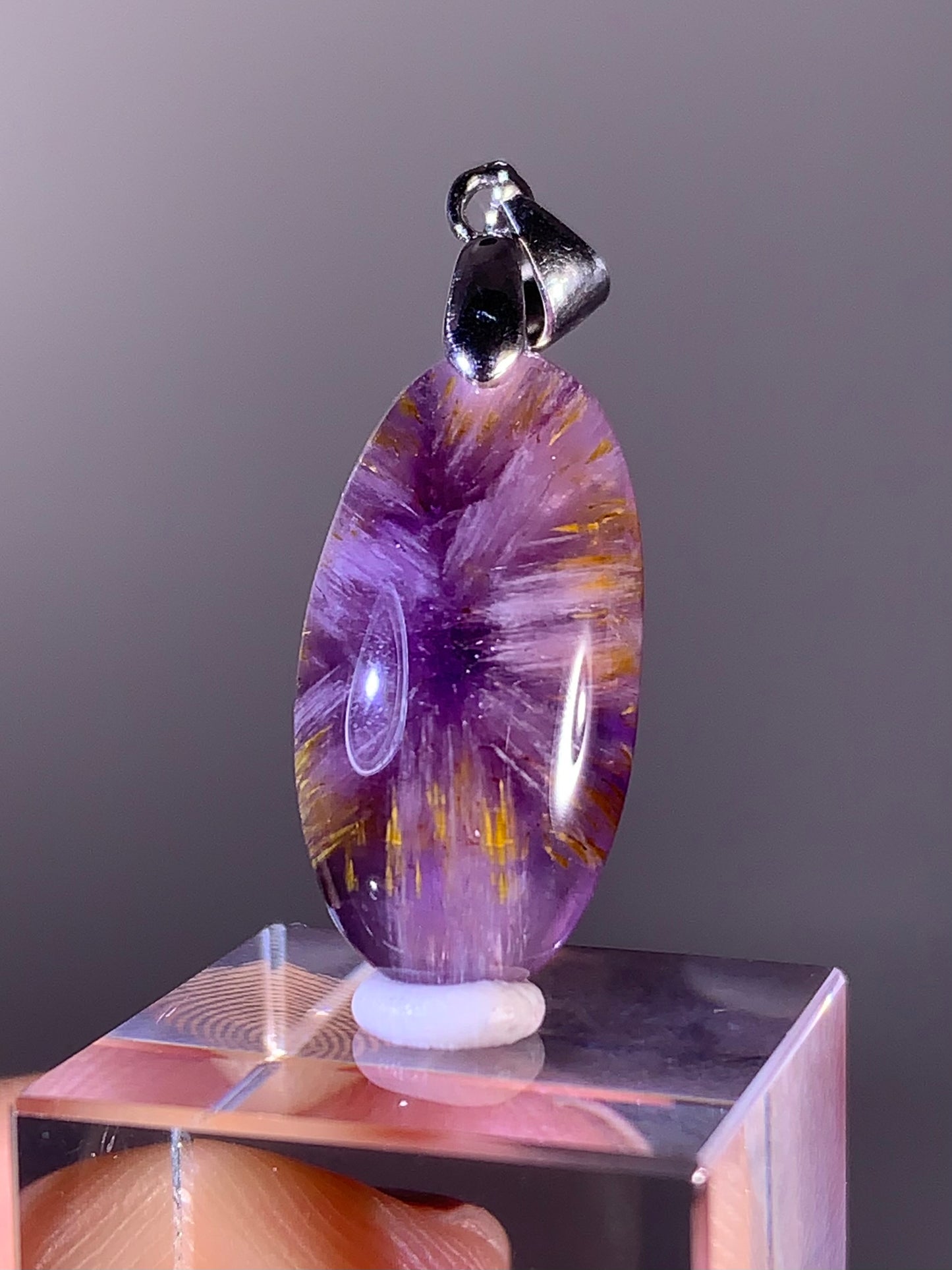 High-Quality Brazilian Auralite 23 Pendant – S925 Sterling Silver