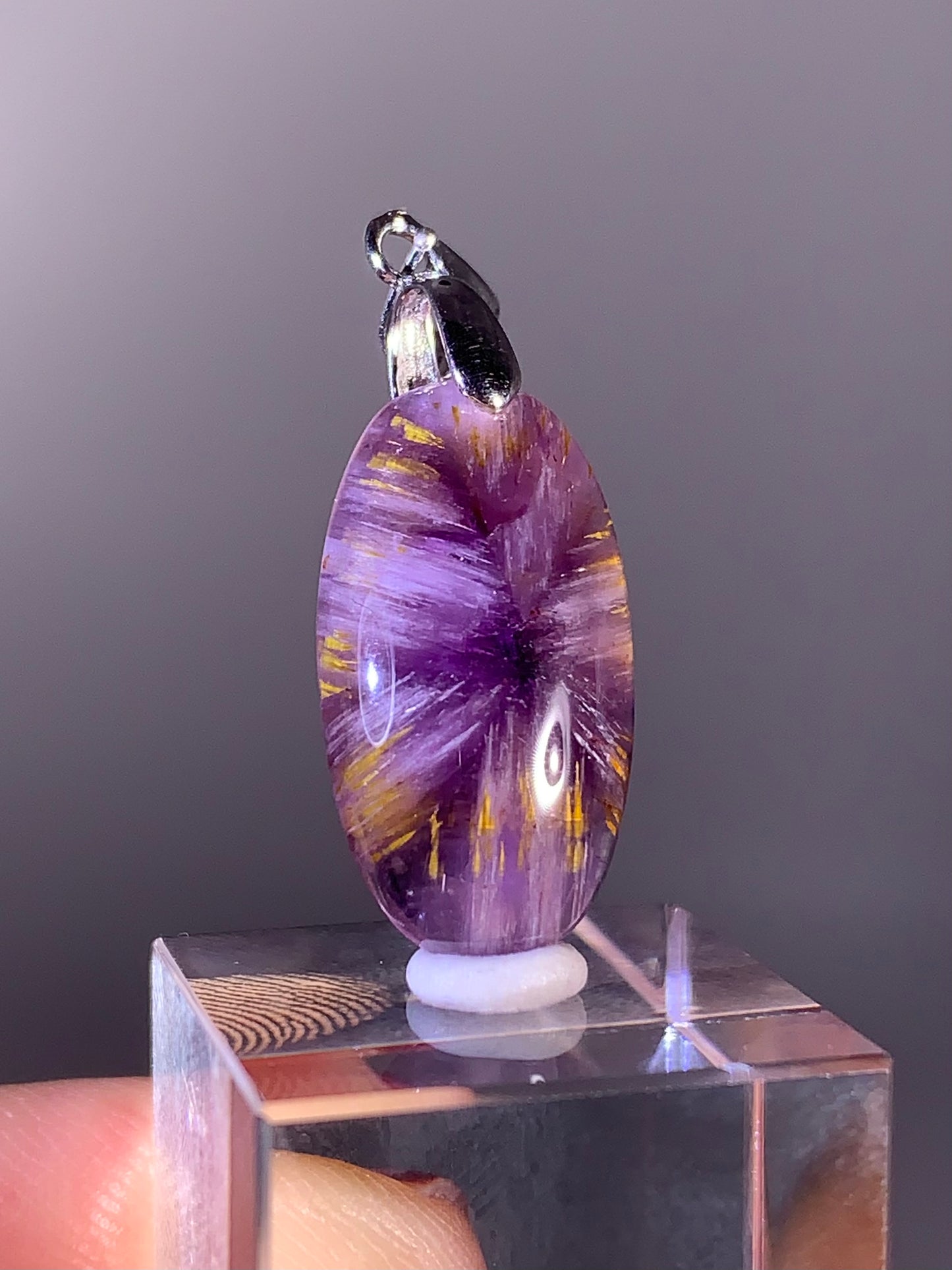 High-Quality Brazilian Auralite 23 Pendant – S925 Sterling Silver