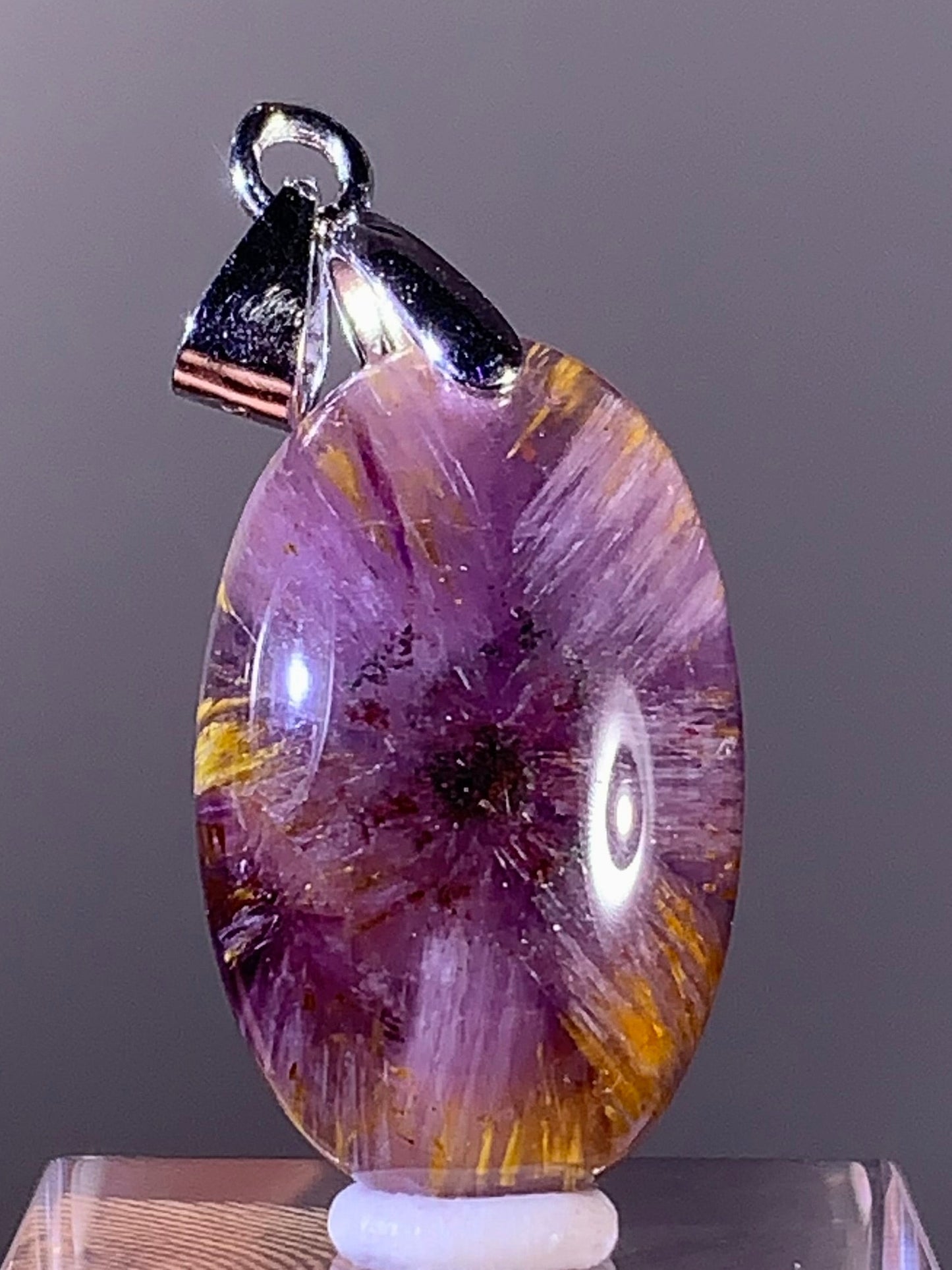High-Quality Brazilian Auralite 23 Pendant – S925 Sterling Silver