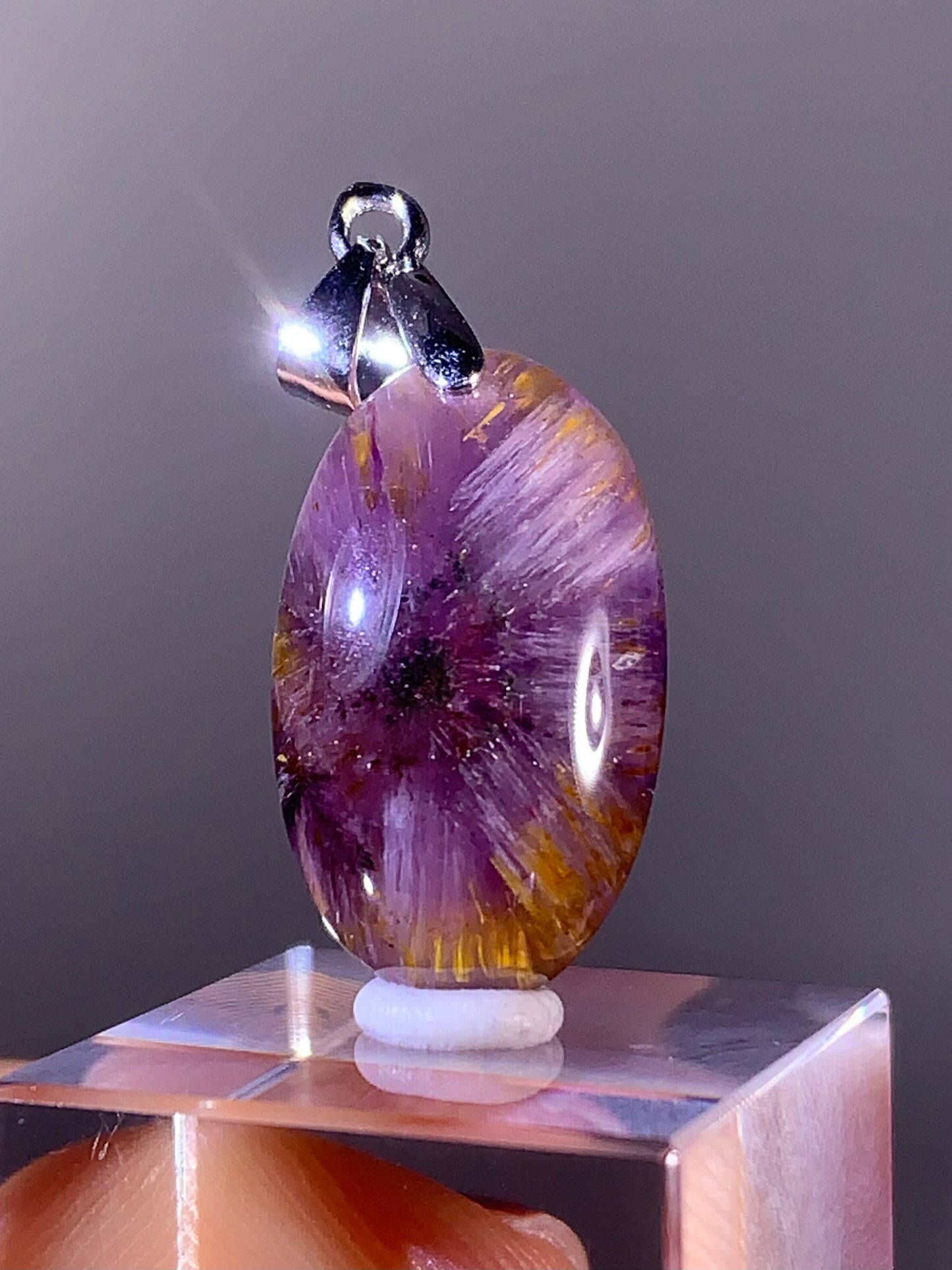 High-Quality Brazilian Auralite 23 Pendant – S925 Sterling Silver