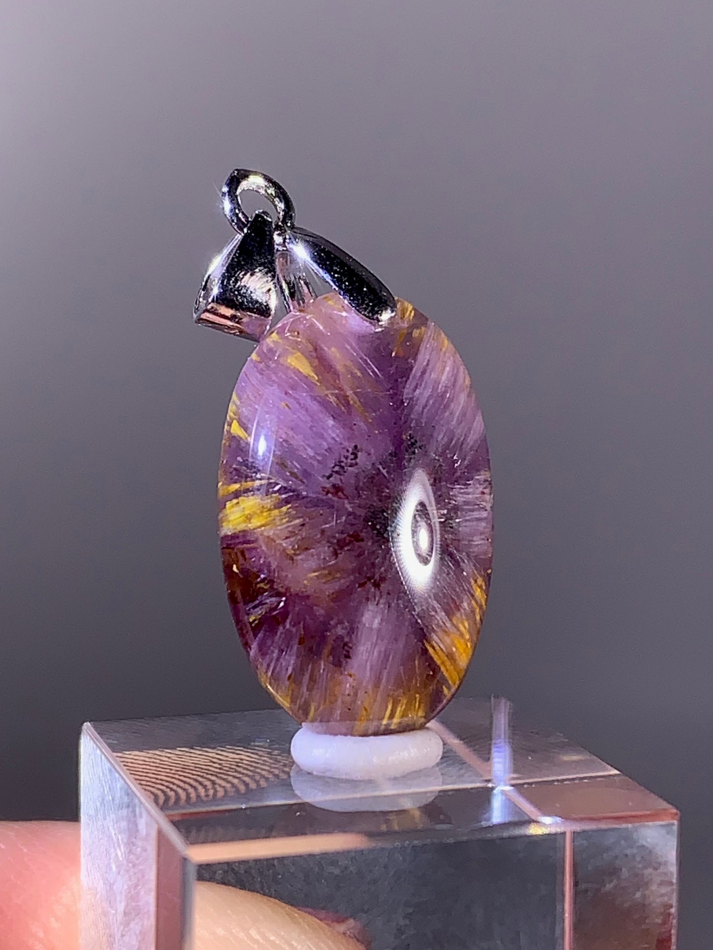 High-Quality Brazilian Auralite 23 Pendant – S925 Sterling Silver