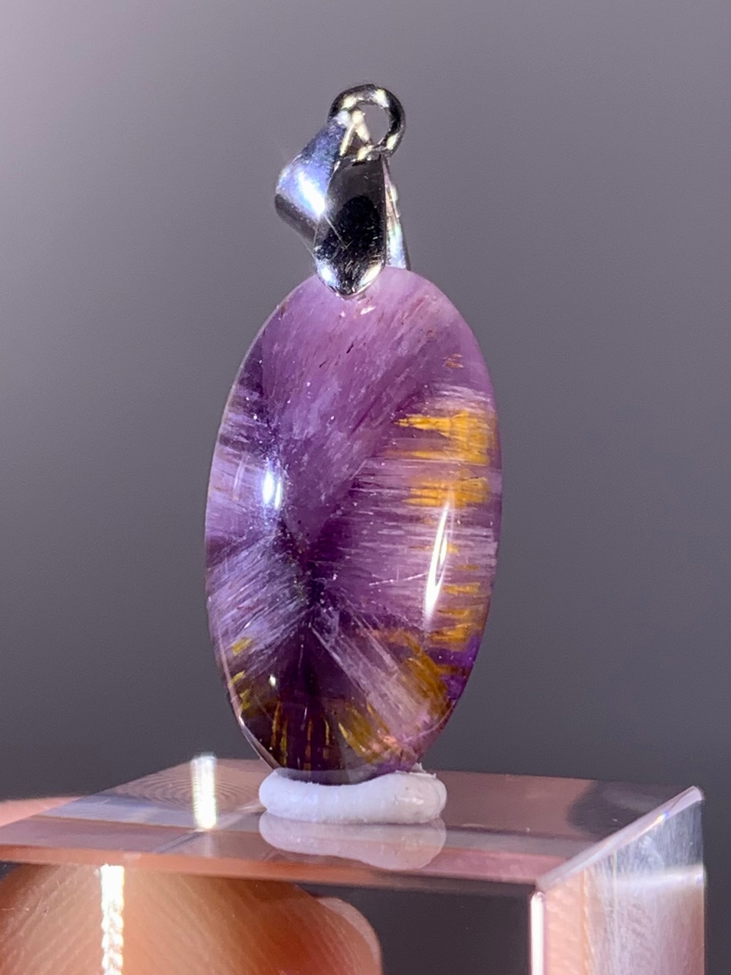 High-Quality Brazilian Auralite 23 Pendant – S925 Sterling Silver