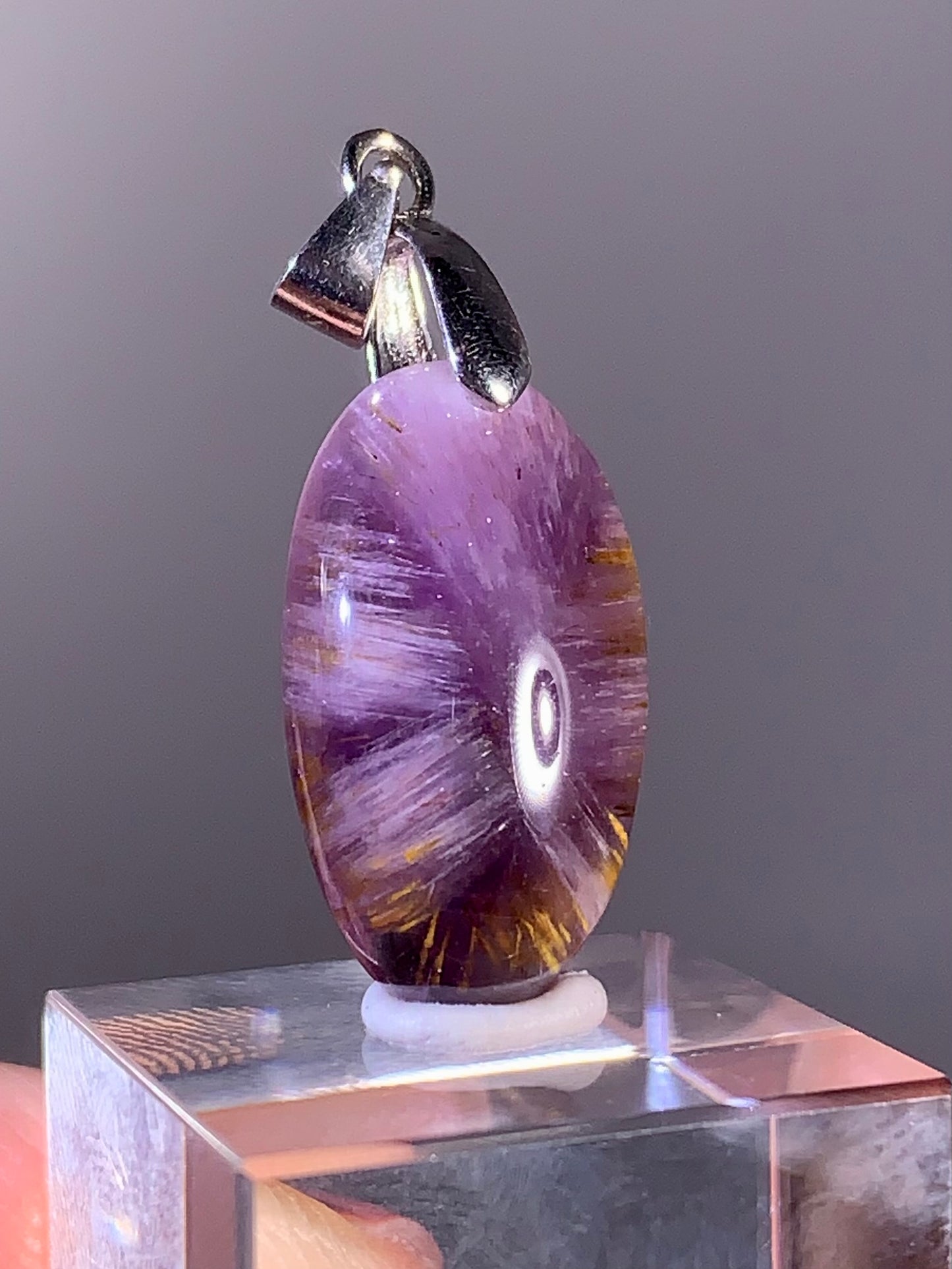High-Quality Brazilian Auralite 23 Pendant – S925 Sterling Silver