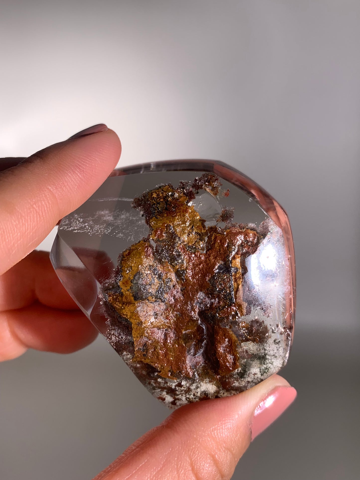 Red Autumn Scene Garden Quartz Polished Freeform Brazil