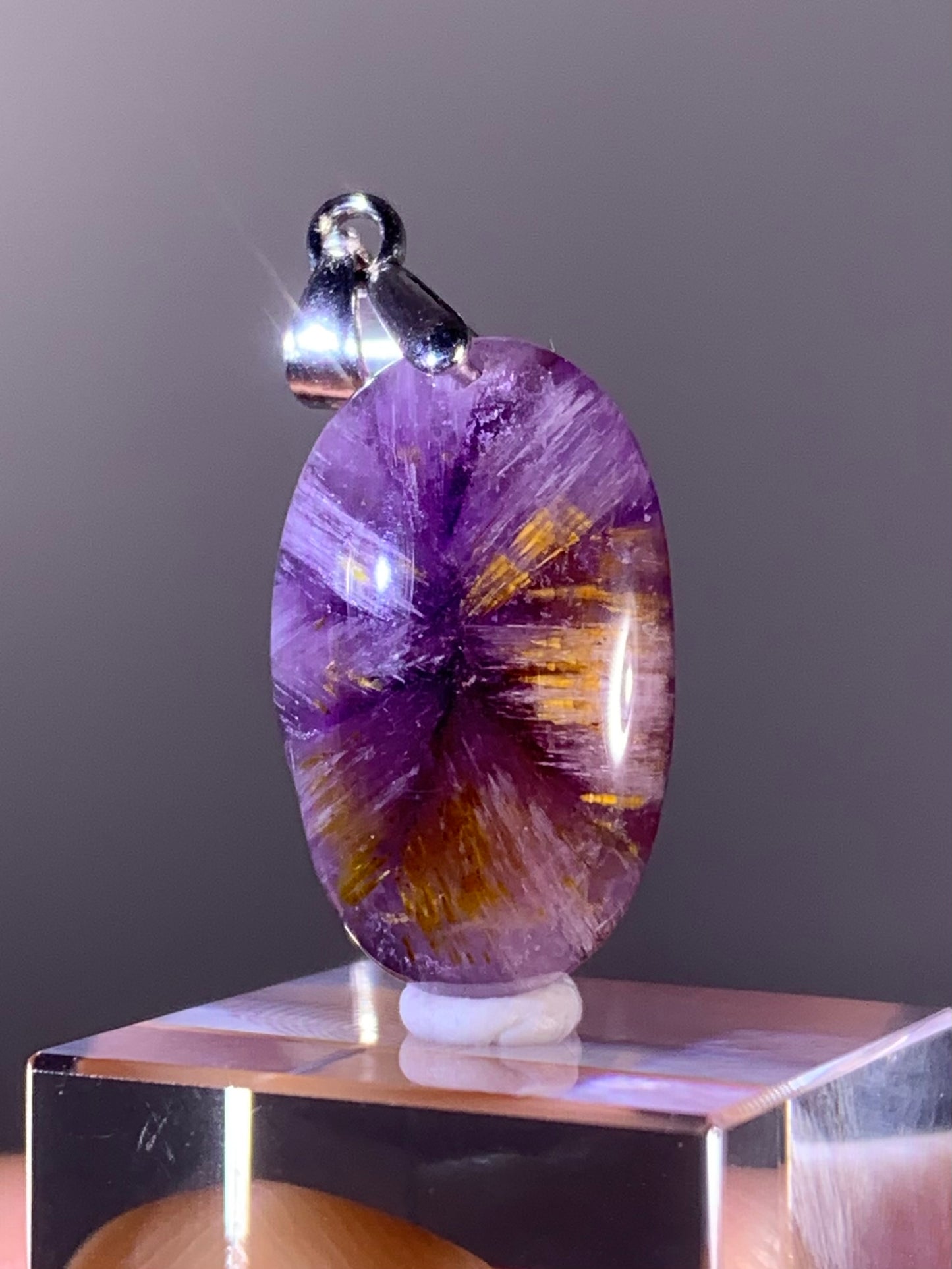 High-Quality Brazilian Auralite 23 Pendant – S925 Sterling Silver