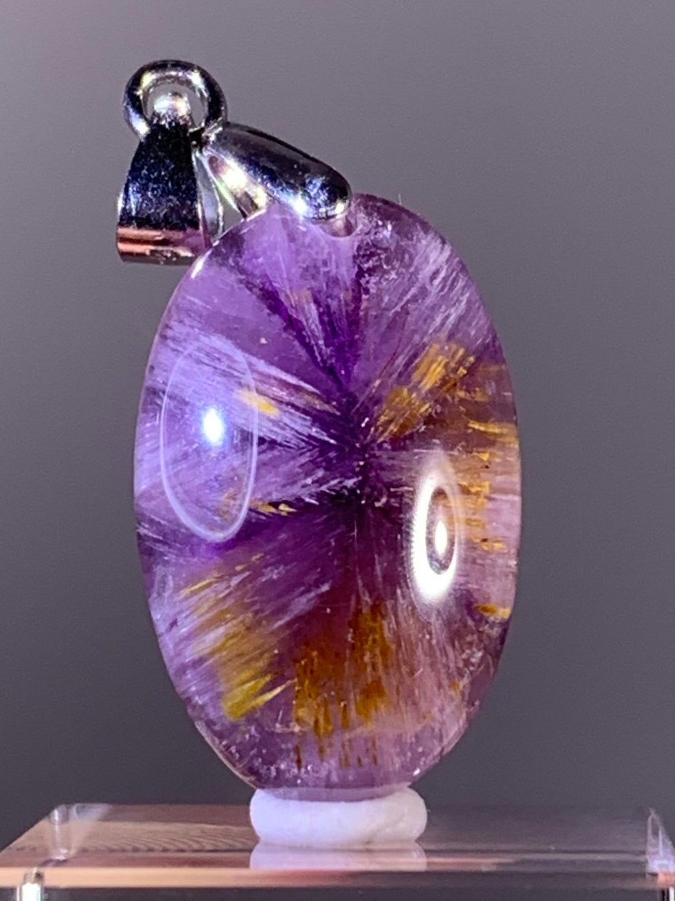 High-Quality Brazilian Auralite 23 Pendant – S925 Sterling Silver