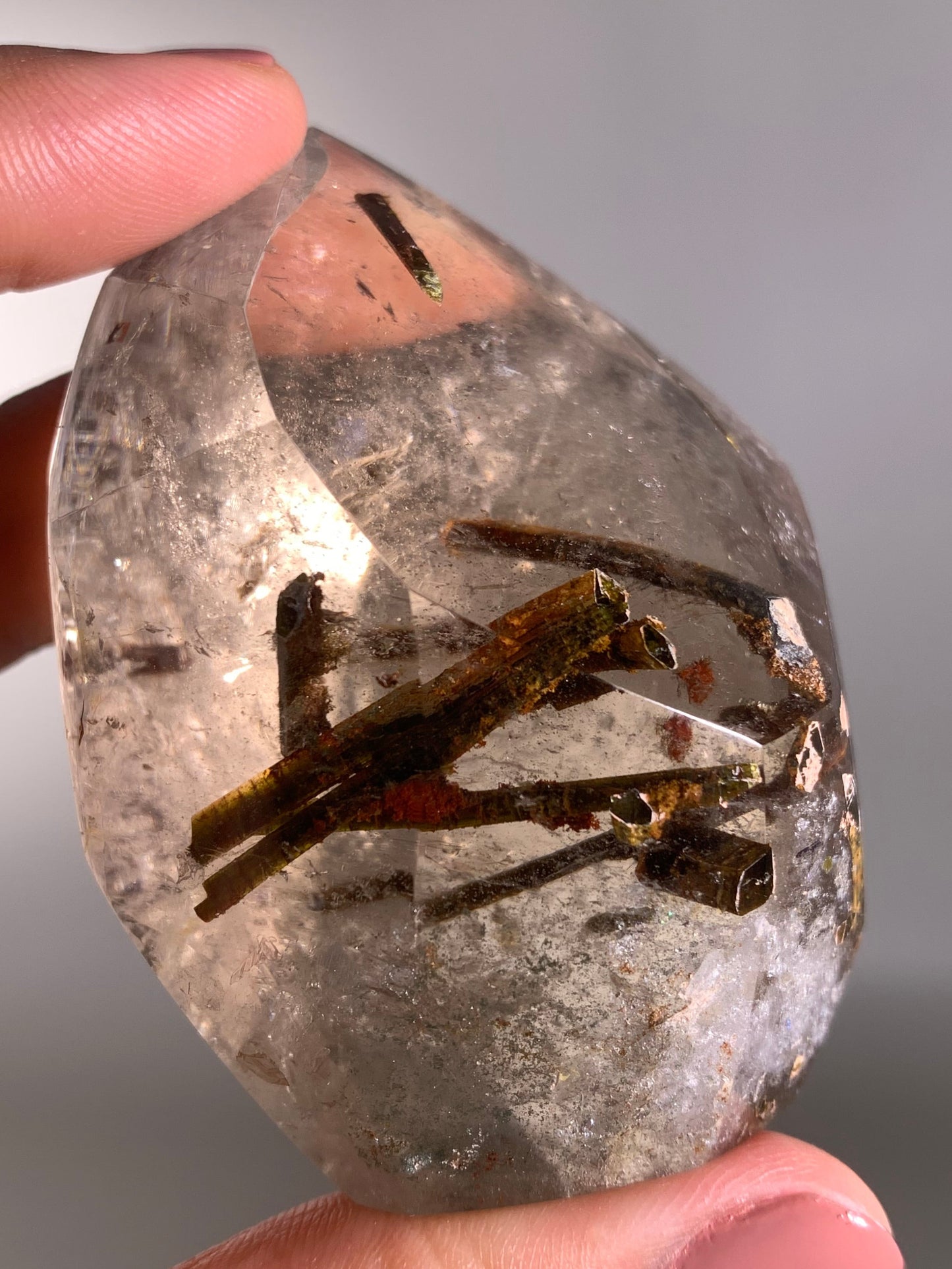 Tourmaline Inclusion Garden Quartz Brazil