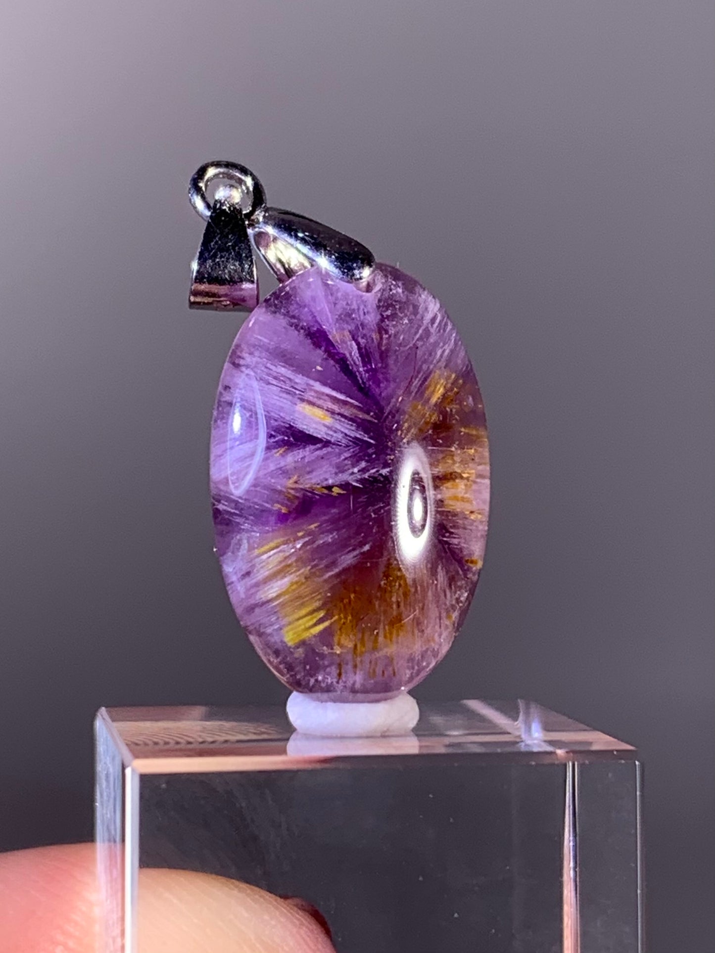 High-Quality Brazilian Auralite 23 Pendant – S925 Sterling Silver