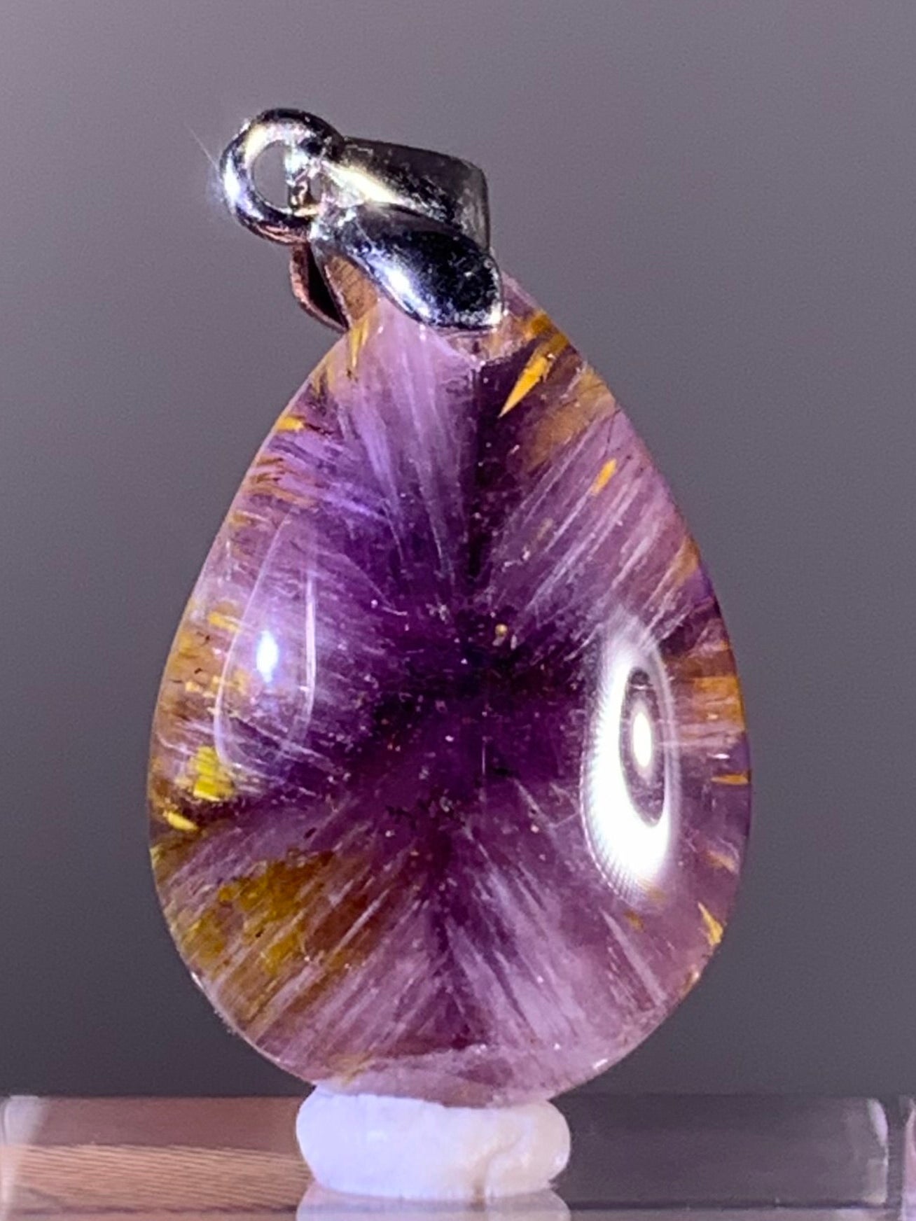 High-Quality Brazilian Auralite 23 Pendant – S925 Sterling Silver