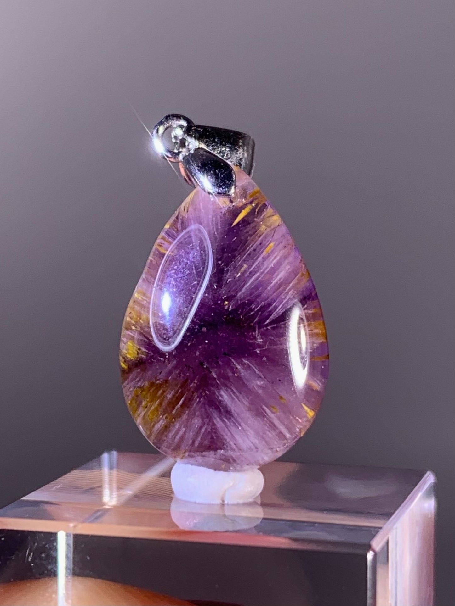 High-Quality Brazilian Auralite 23 Pendant – S925 Sterling Silver
