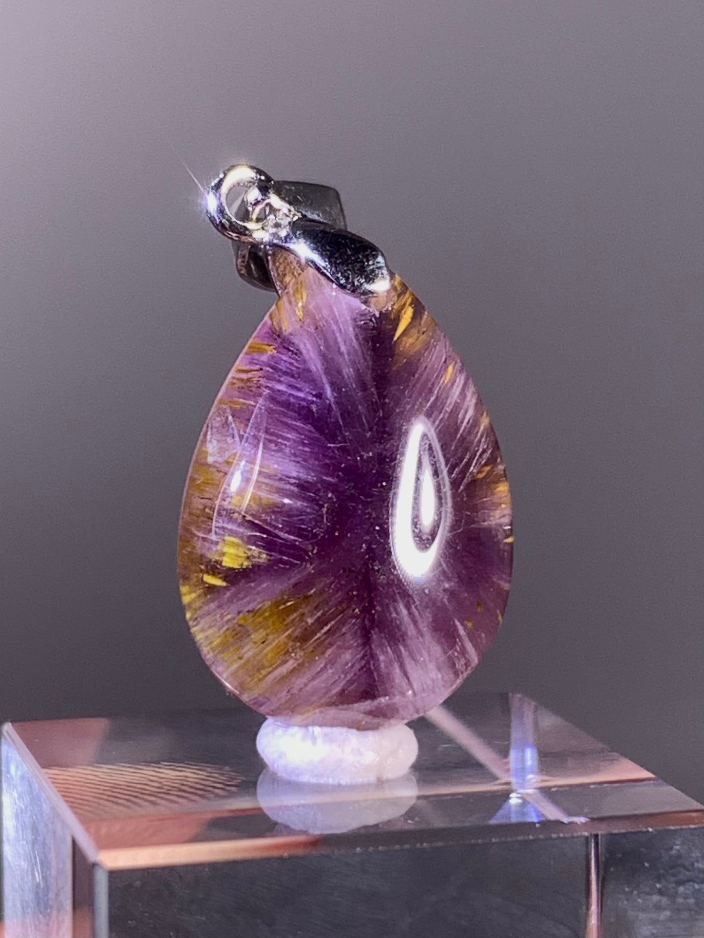High-Quality Brazilian Auralite 23 Pendant – S925 Sterling Silver