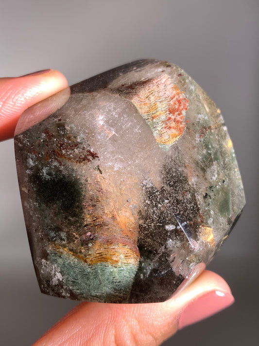 Colorful Layered Garden Quartz With Mica and Shimmery Green Chlorite Brazil
