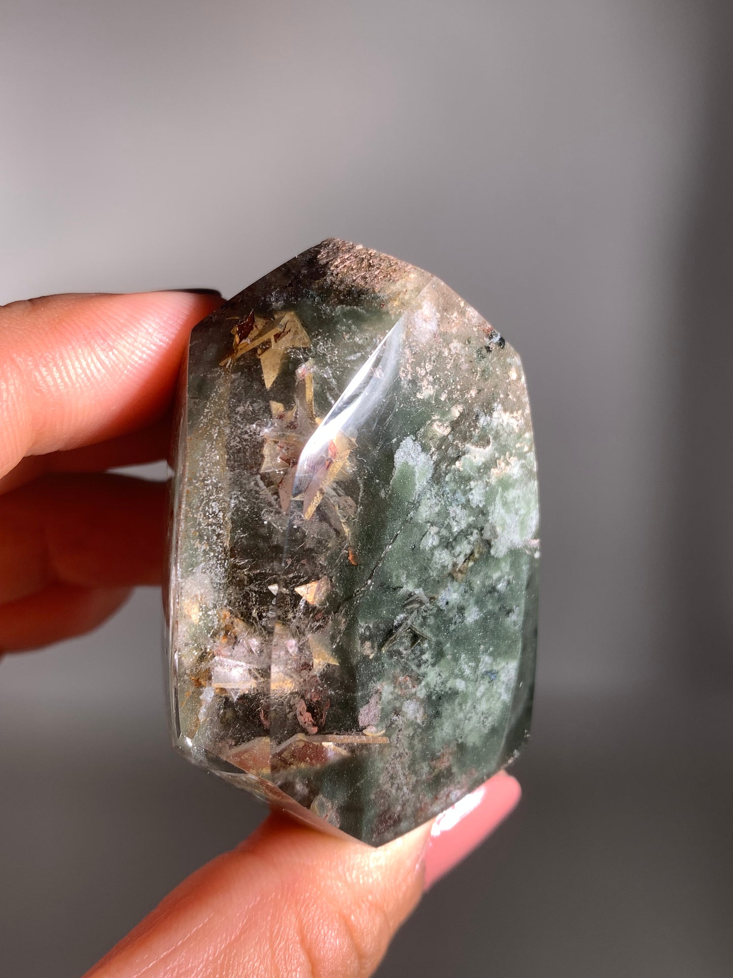 Colorful Layered Garden Quartz With Mica and Shimmery Green Chlorite Brazil