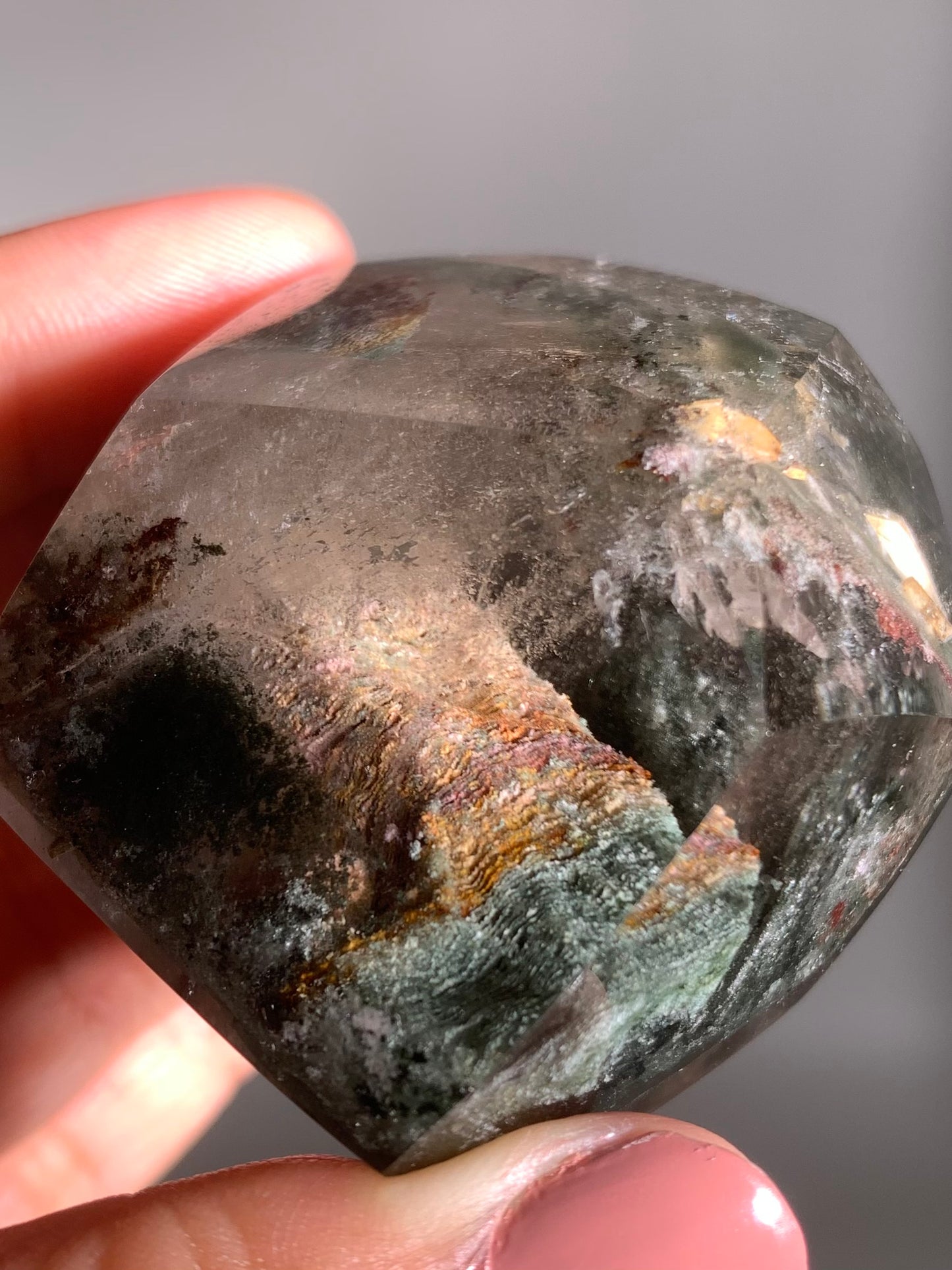 Colorful Layered Garden Quartz With Mica and Shimmery Green Chlorite Brazil