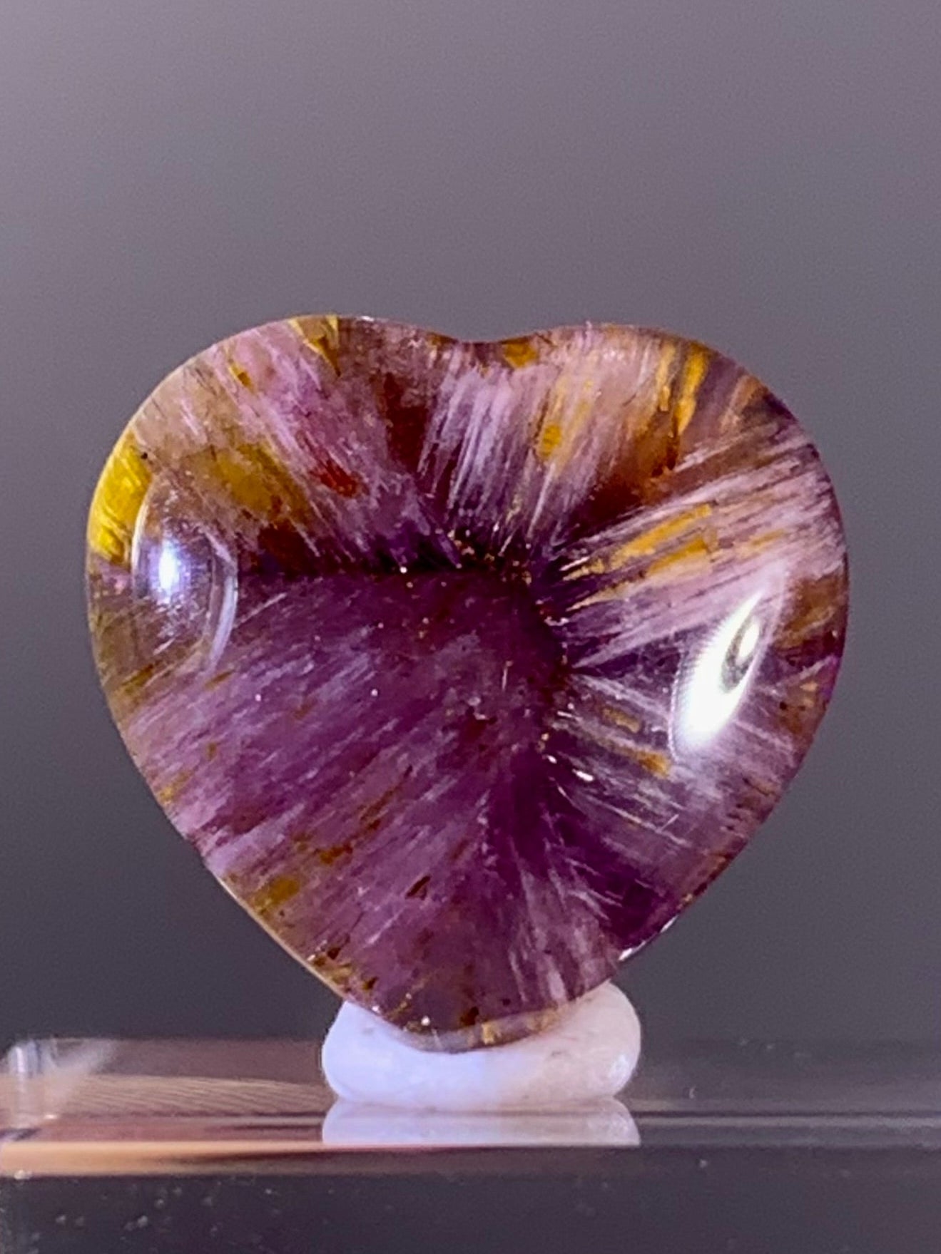 High-Quality Brazilian Auralite 23 Quartz Cabochon