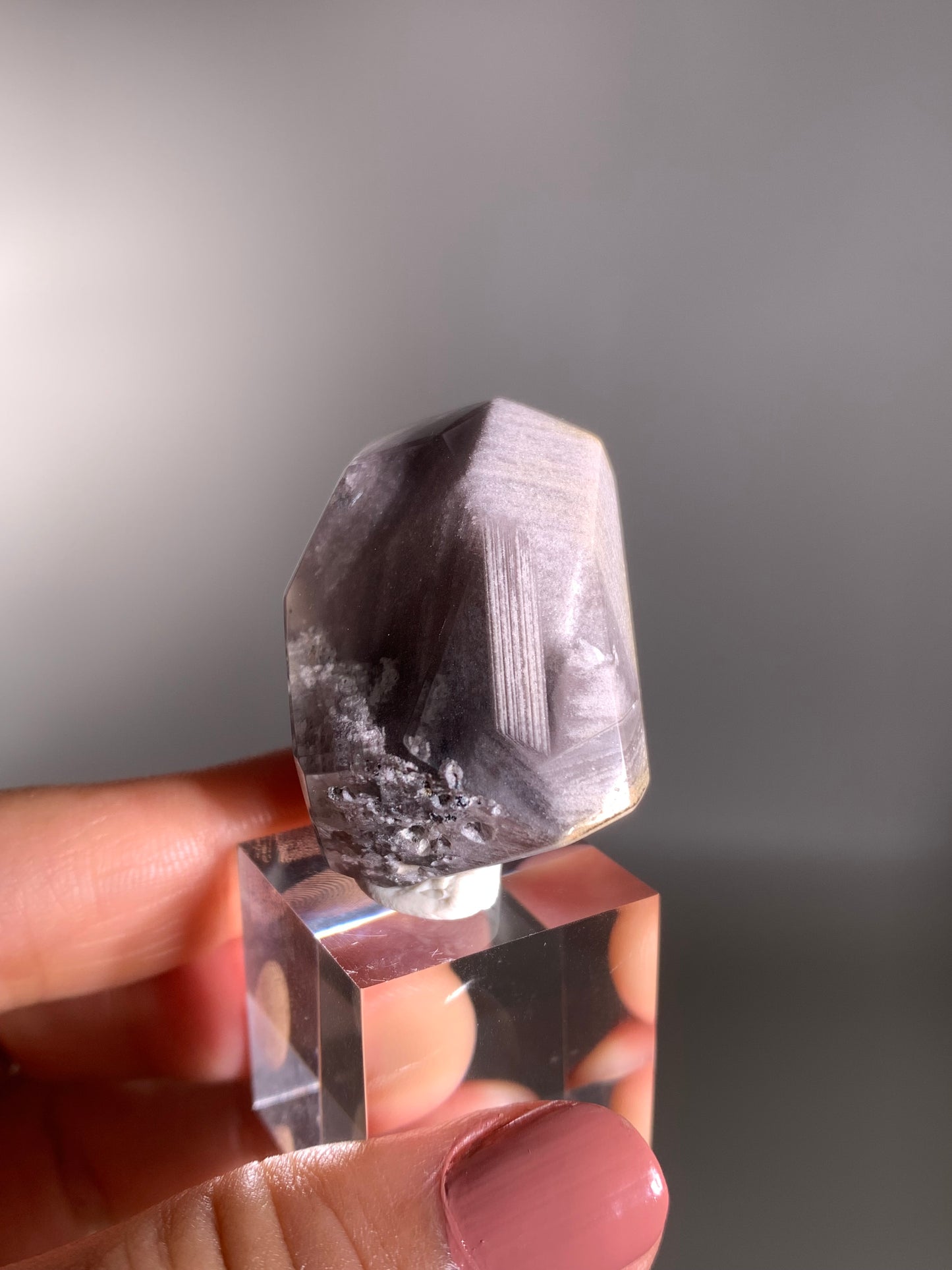 High-Quality Pink Lithium Layered Garden Quartz Polished Freeform Brazil