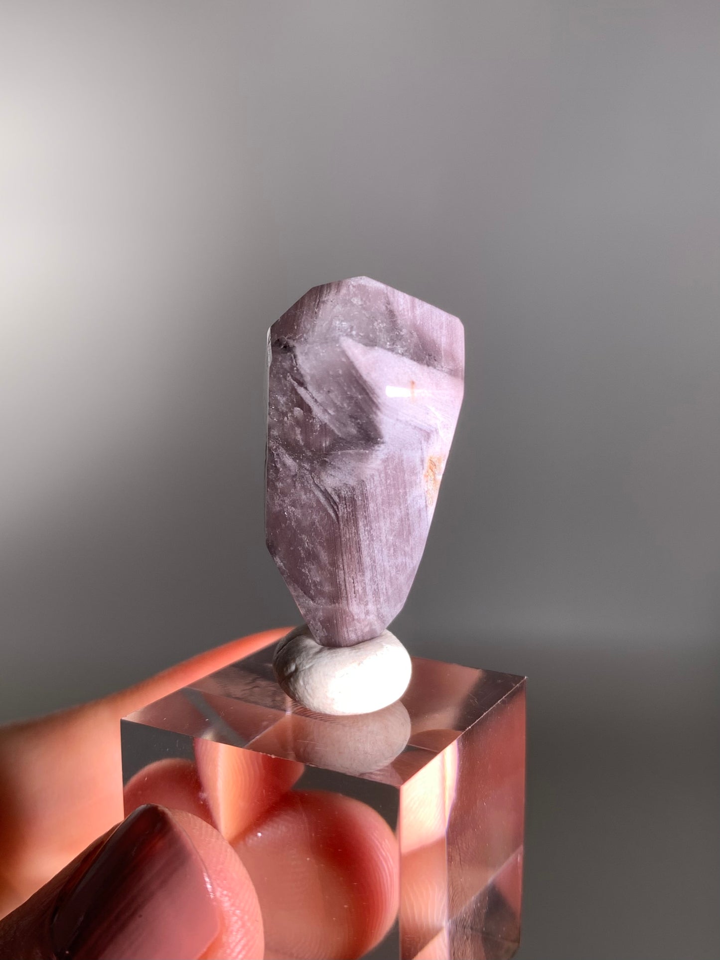 High-Quality Pink Lithium Layered Purple Garden Quartz Polished Freeform Brazil