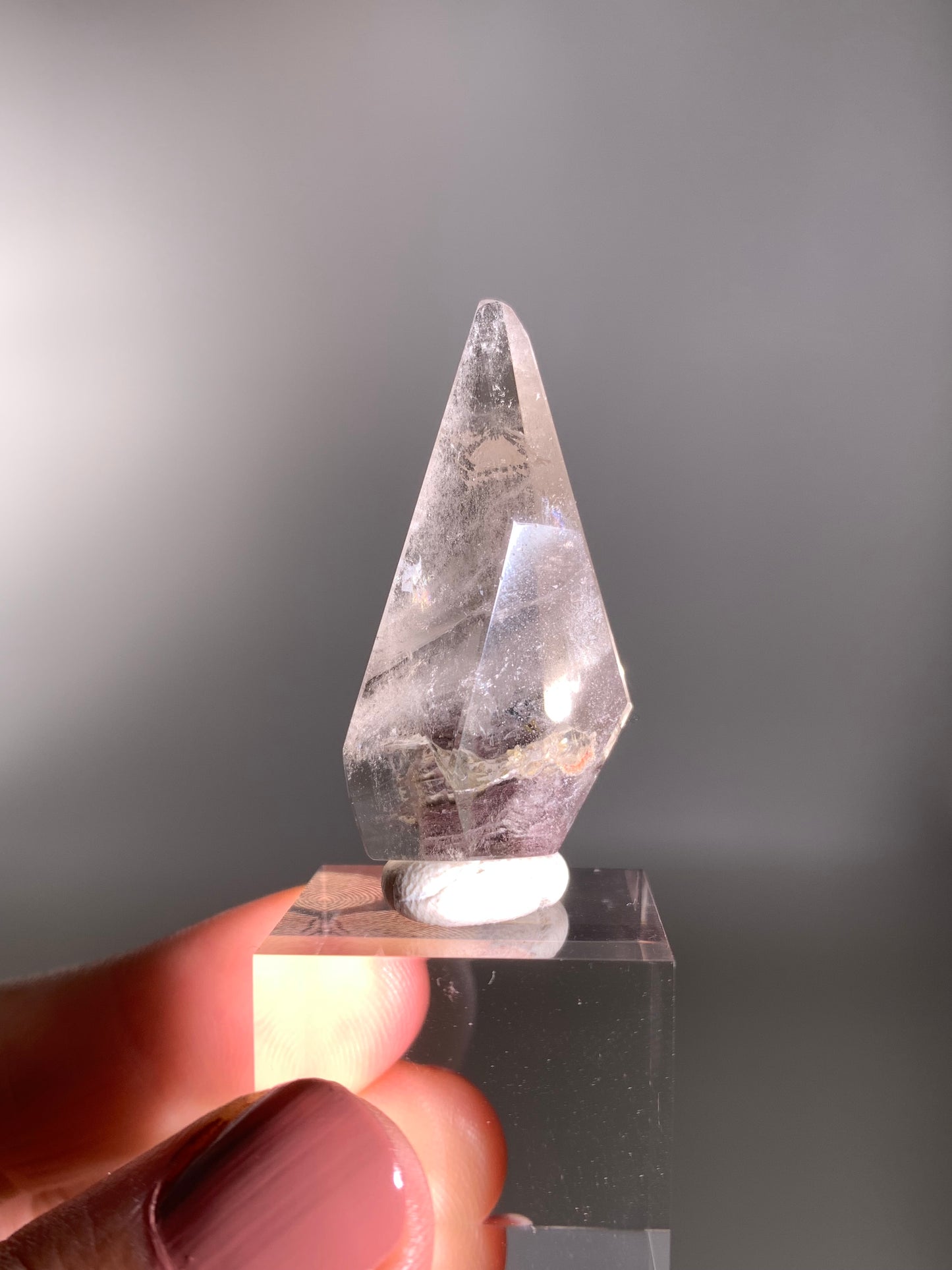 Pink Lithium Layered Purple Garden Quartz Polished Freeform Brazil