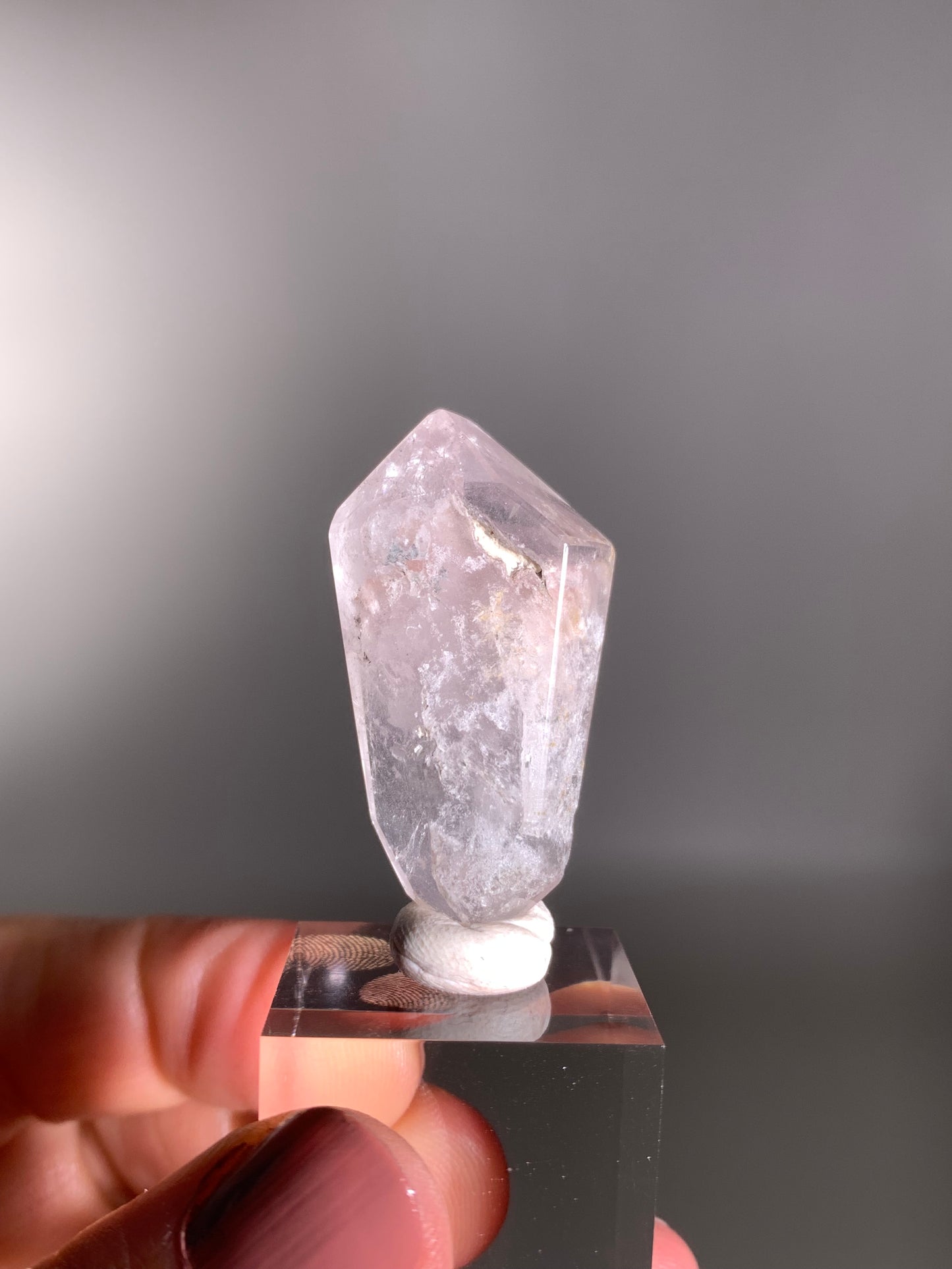 Pink Lithium Garden Quartz Polished Freeform Brazil