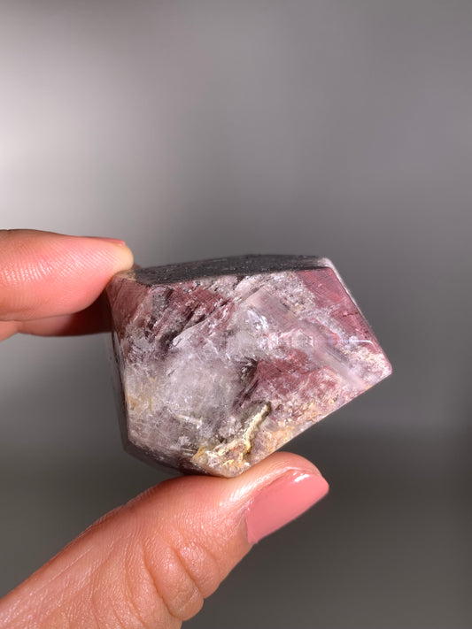 SALE Pink Lithium Layered Garden Quartz Polished Freeform Brazil