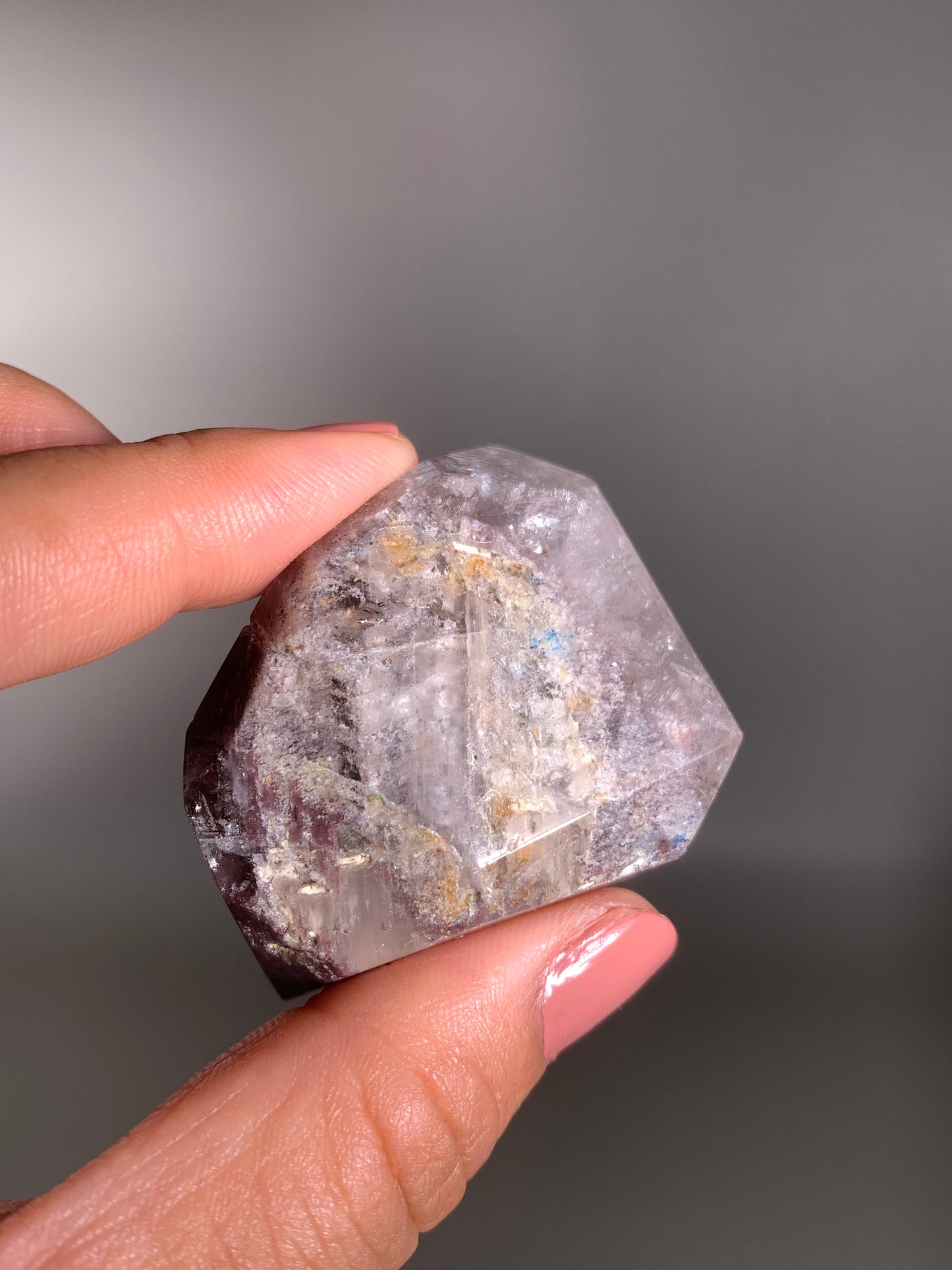 SALE Pink Lithium Layered Garden Quartz Polished Freeform Brazil