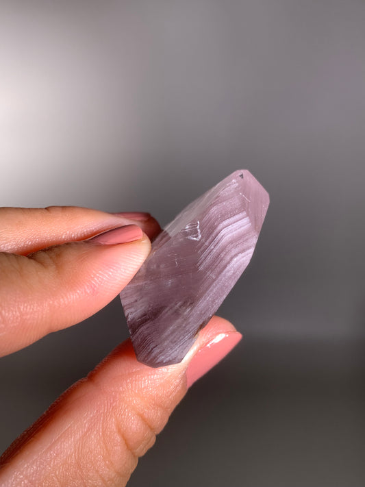 Pink Lithium Layered Garden Quartz Polished Freeform Brazil