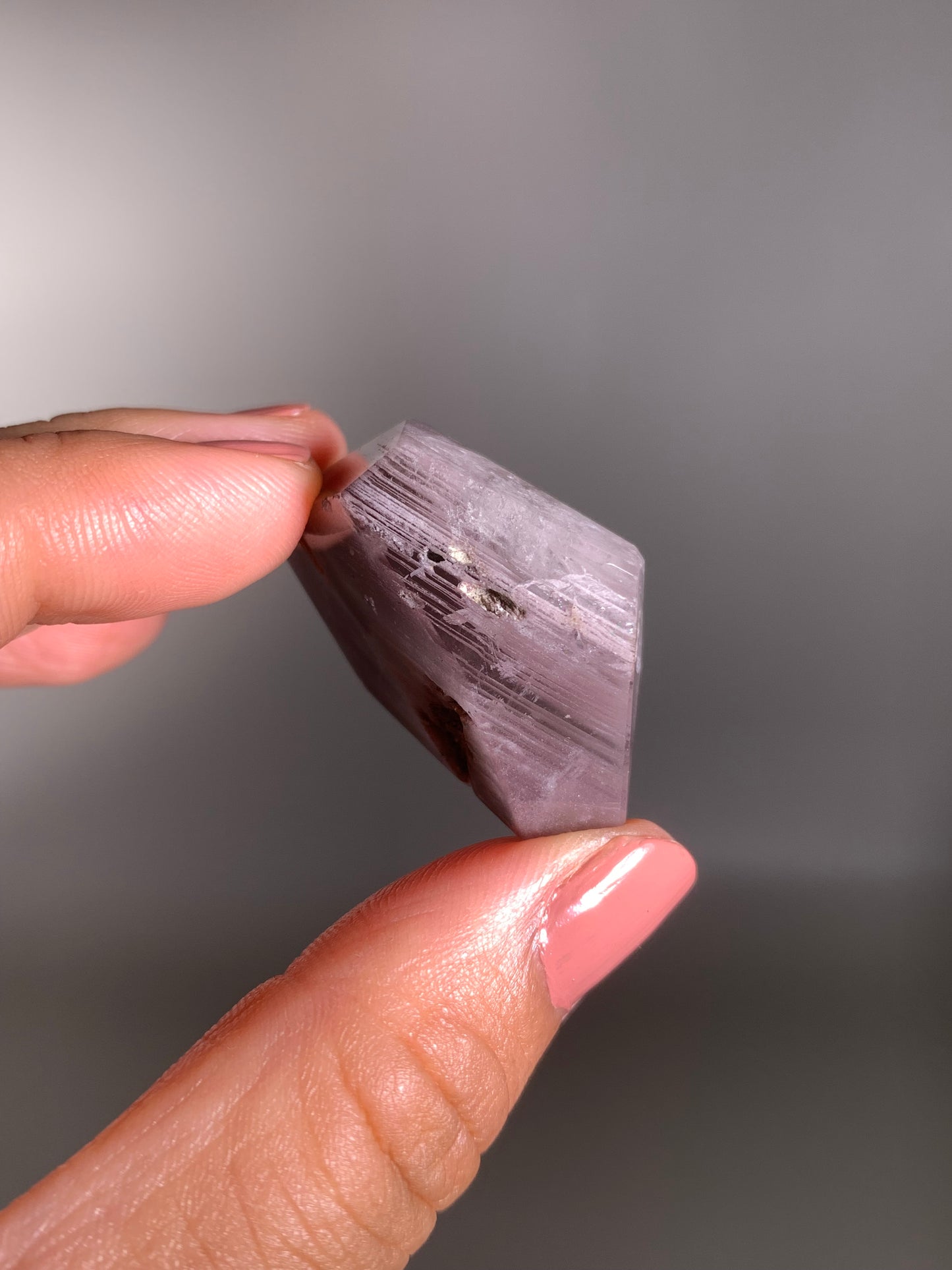 Pink Lithium Layered Garden Quartz Polished Freeform Brazil